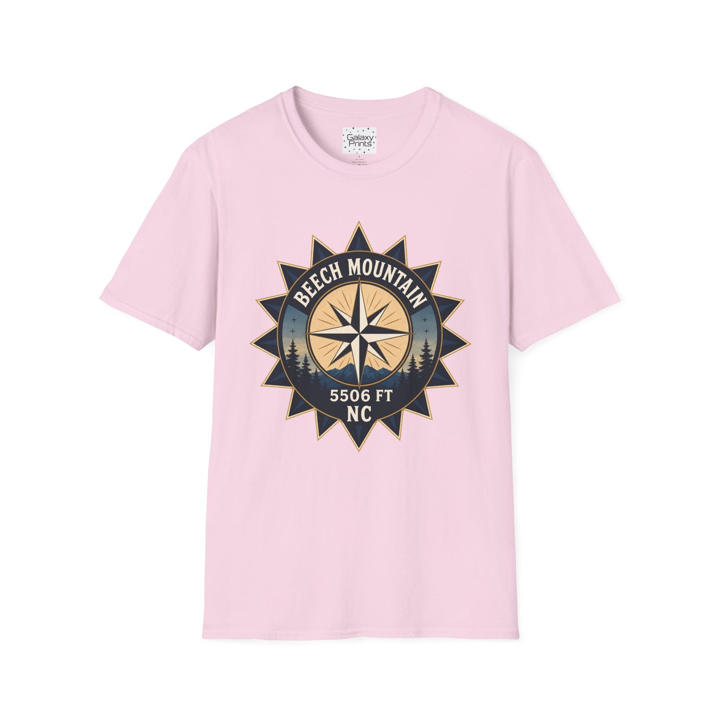 Beech Mountain Compass T-Shirt — Vintage NC 5506 ft Outdoor Tee