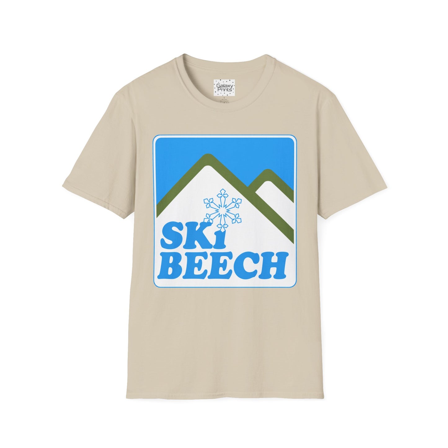 Retro Ski Beech T‑Shirt — Vintage Beech Mountain Snowflake Ski Tee