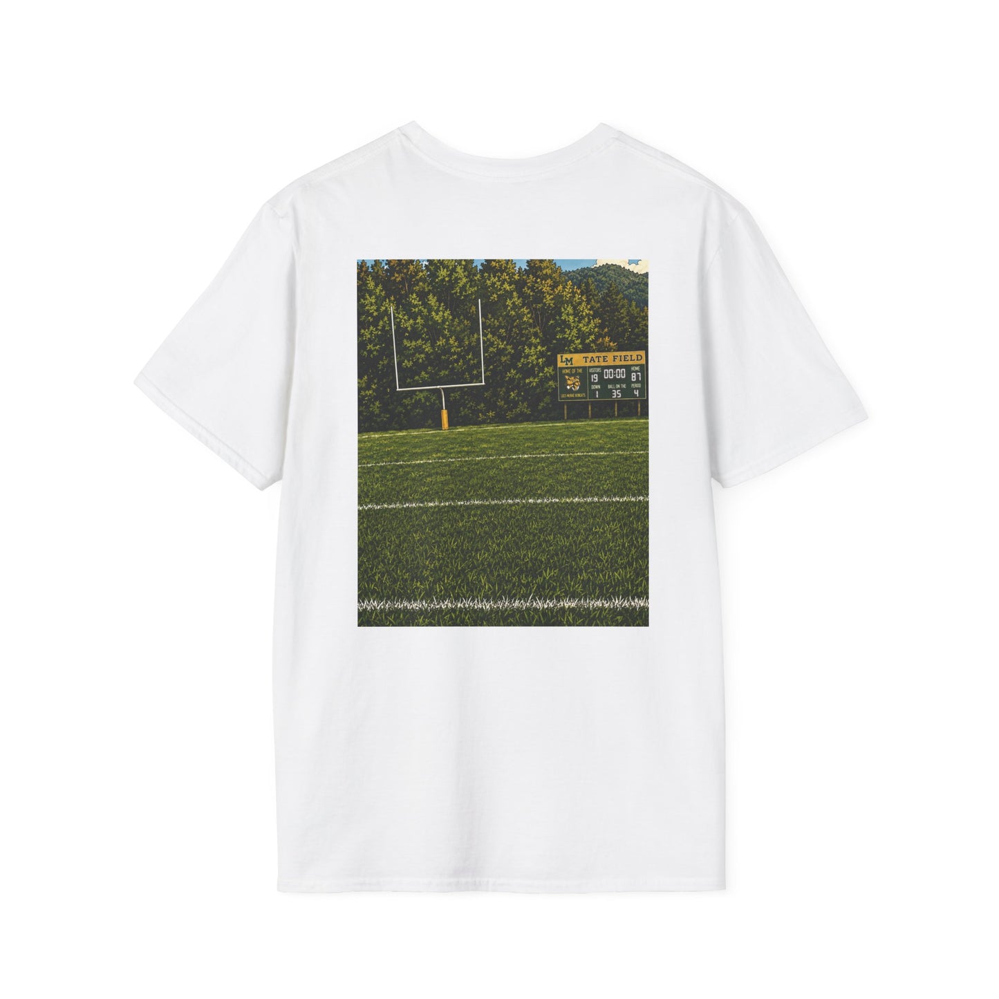 Tate Football Field Photo T-Shirt — Vintage LMC Football Graphic Tee