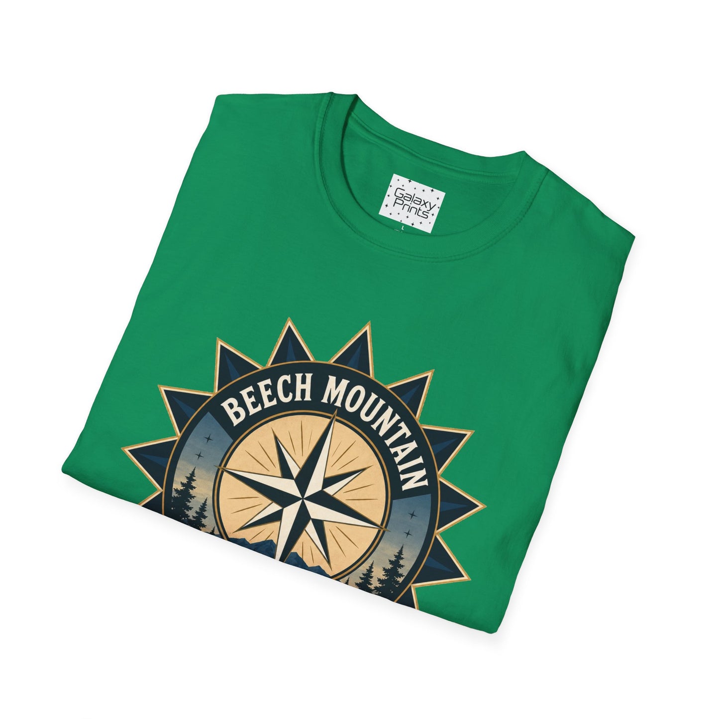 Beech Mountain Compass T-Shirt — Vintage NC 5506 ft Outdoor Tee