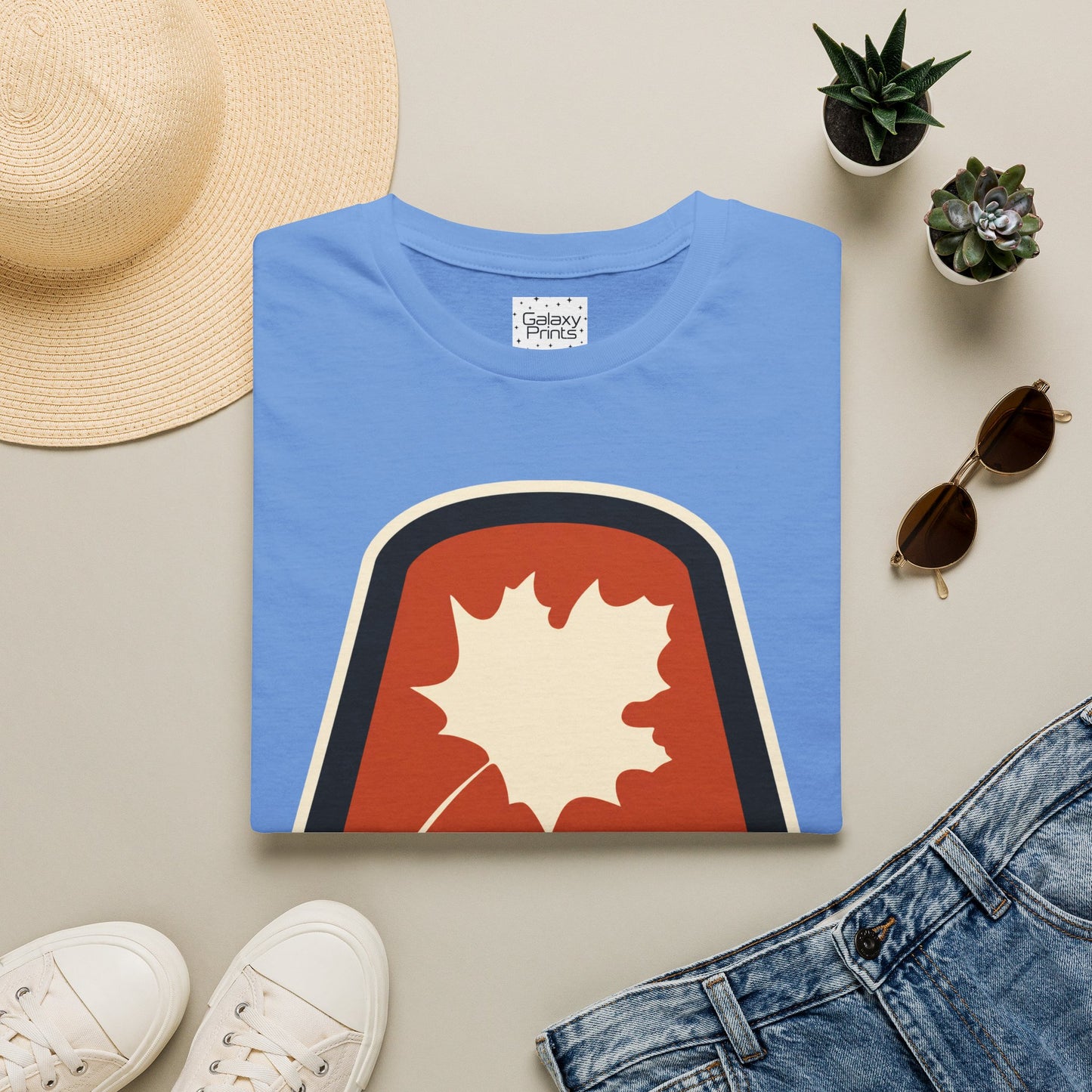 Sugar Mountain Ski Maple Leaf T-Shirt - Retro Throw Back to the 80's