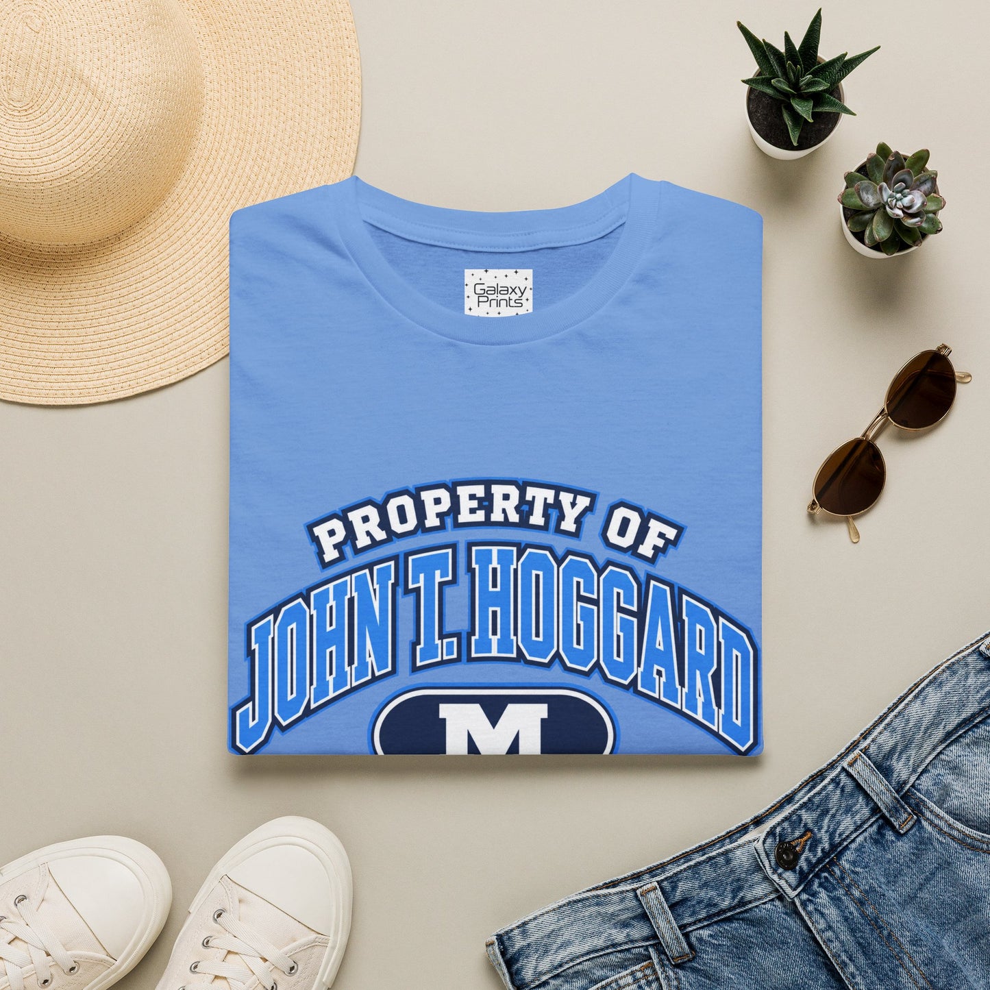 Property of JTH Vikings T‑Shirt M — Viking in Power Circle back - Hoggard School Spirit Tee