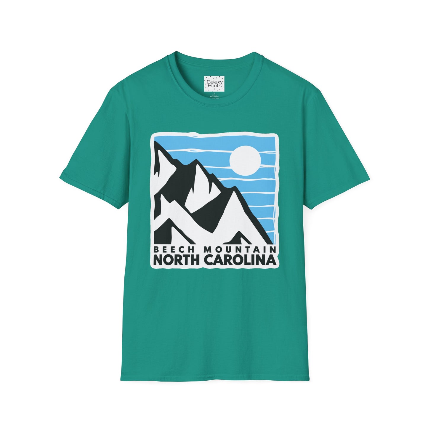 Beach Mountain North Carolina T-Shirt — Retro Mountain Range Sun Graphic Tee