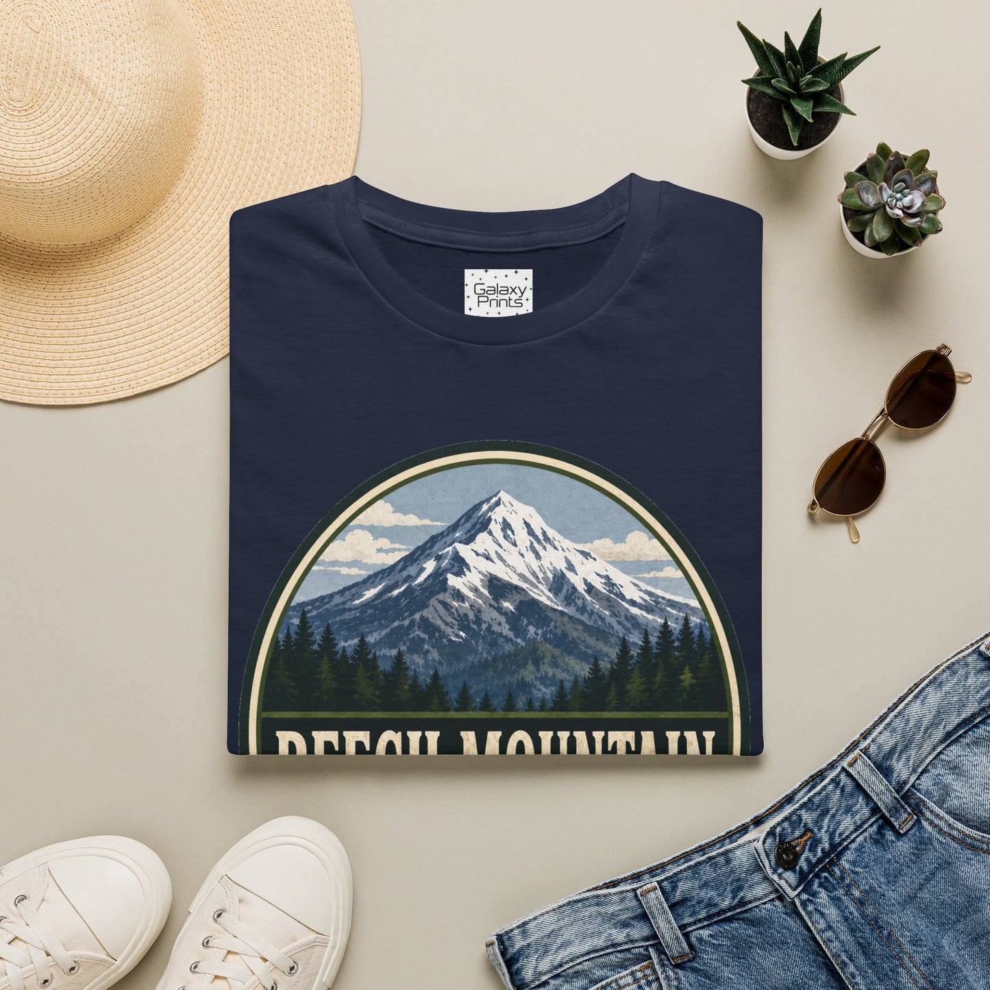 Mountain Graphic T-Shirt — “Beech Mountain, North Carolina” Vintage Outdoor Tee