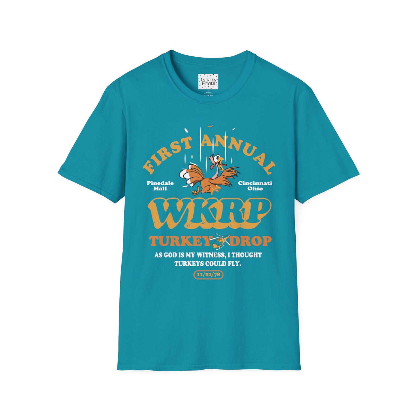 Unisex T-Shirt - POP Culture - 'From the HIT TV Show WKRP in Cincinnati - 1st Annual Turkey Drop'