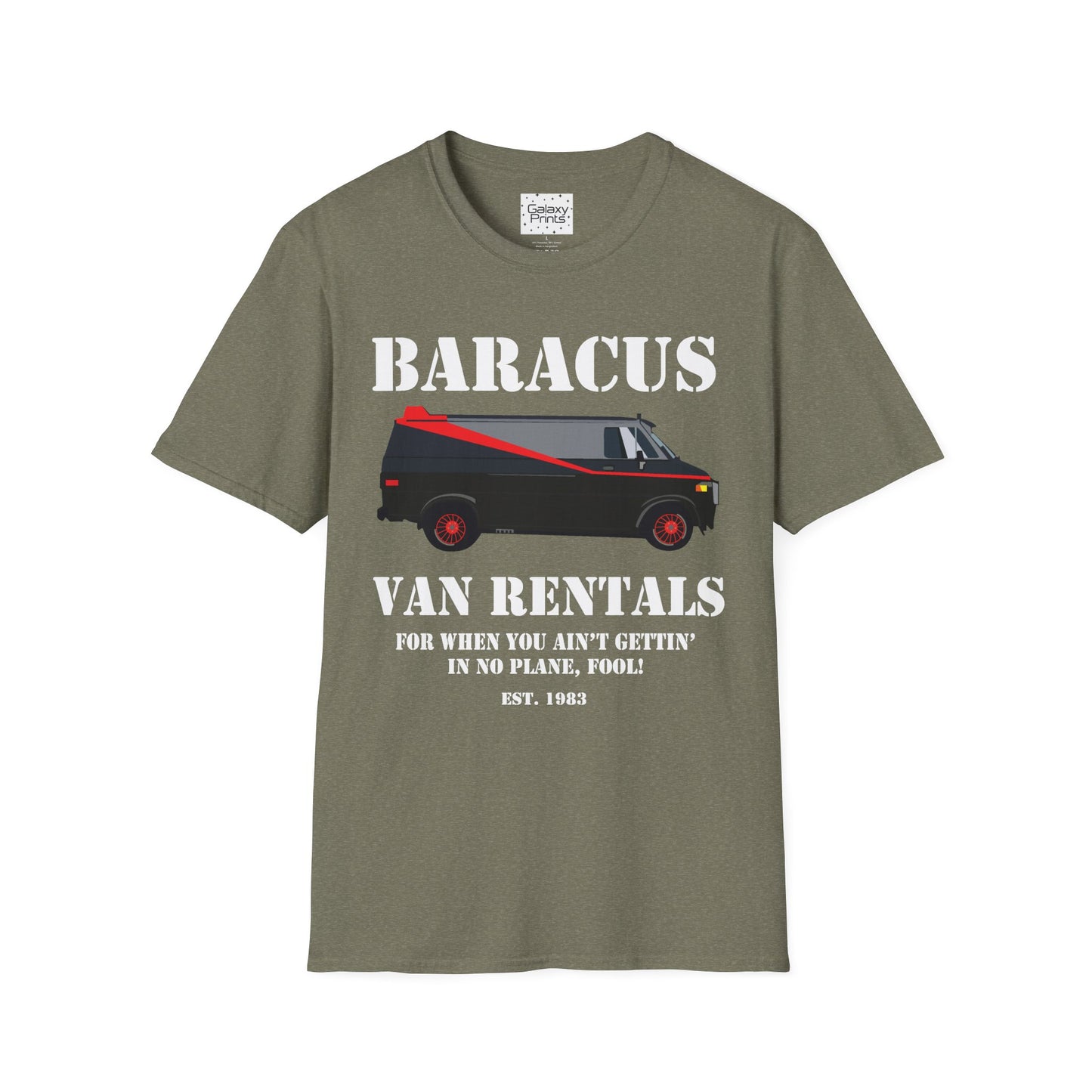 Unisex T-Shirt - POP Culture - The 'A-TEAM & Baracus' Van Rentals'