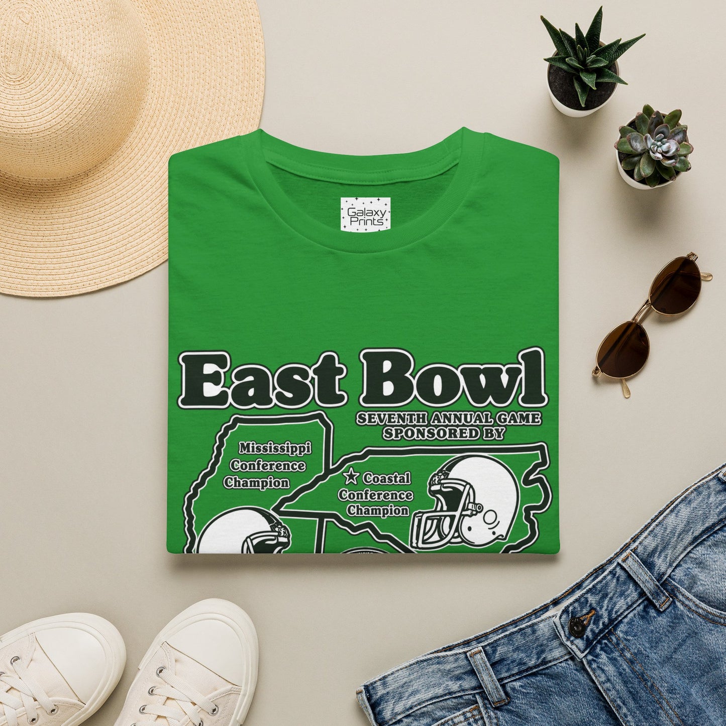 1986 East Bowl Vintage Football T-Shirt — Retro Game Day Tee (East Bowl, Lees McRae)