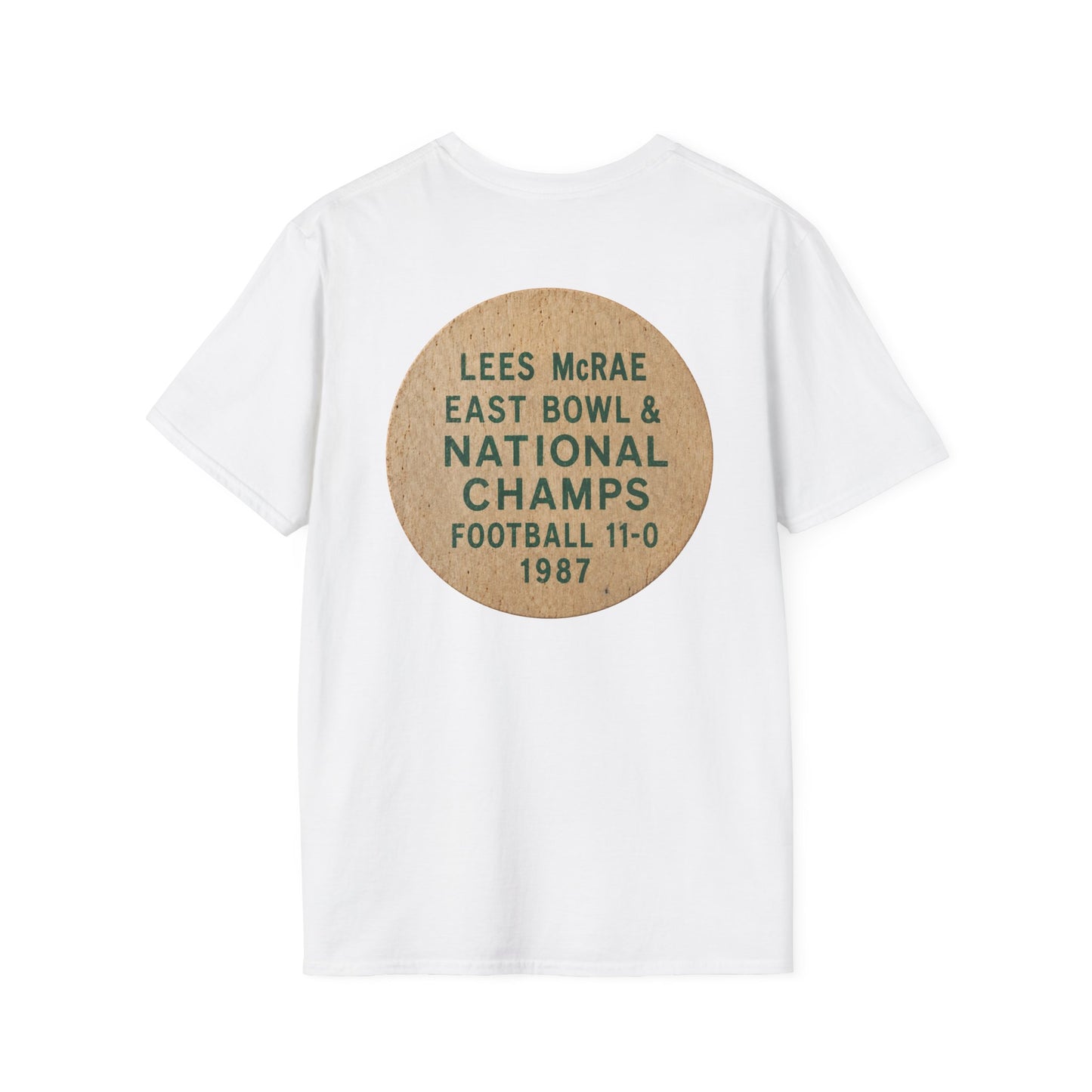 Lees-McRae College Bobcats Vintage Football T-Shirt — Forever Undefeated - Wooden Nickel / Chip