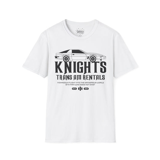 Unisex T-Shirt - POP Culture - 'From the Hit TV Show NIGHTRIDER it's KITT Car with KNIGHT's Trans Am Rentals'