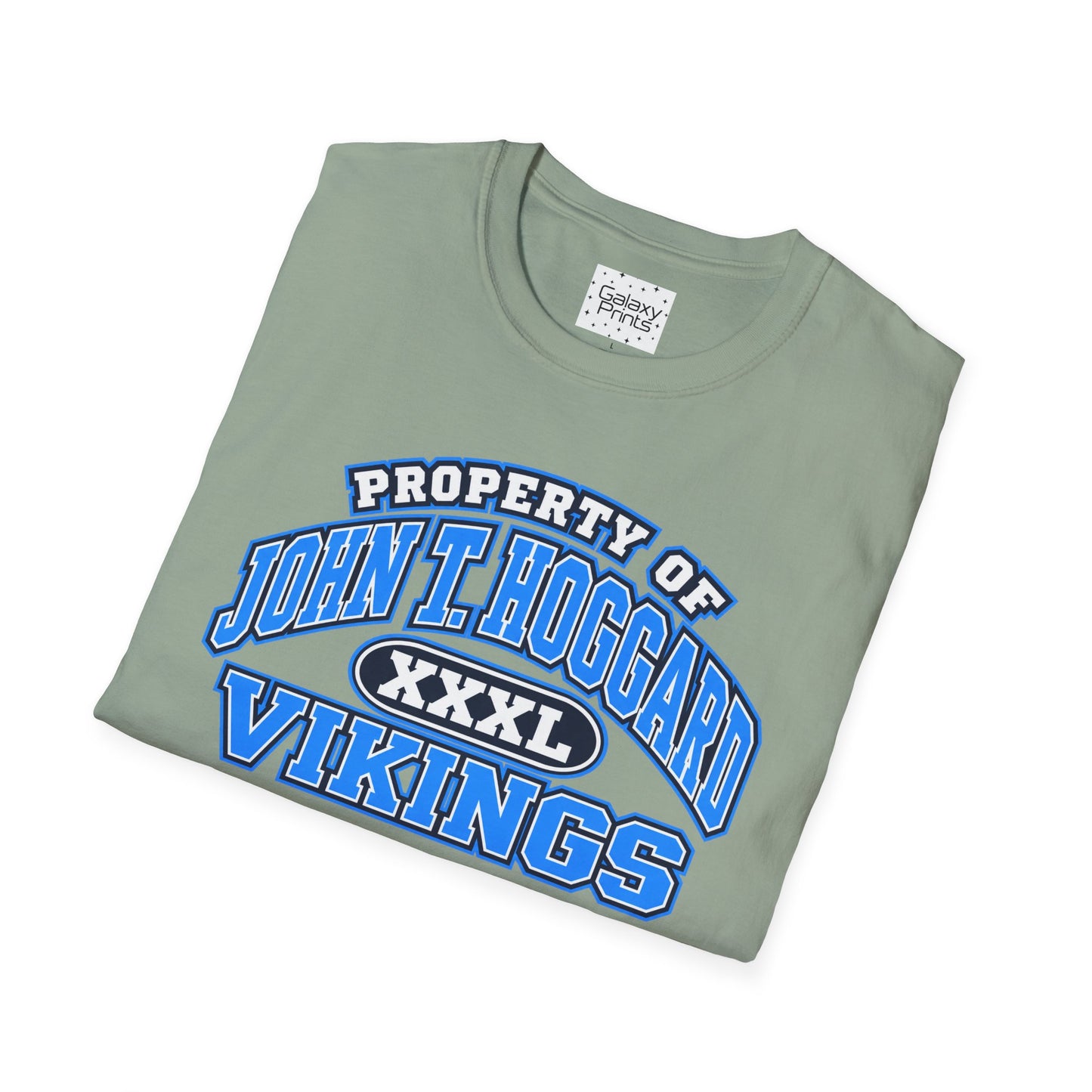Property of JTH Vikings T‑Shirt  XXXL — Viking in Power Circle back - Hoggard School Spirit Tee
