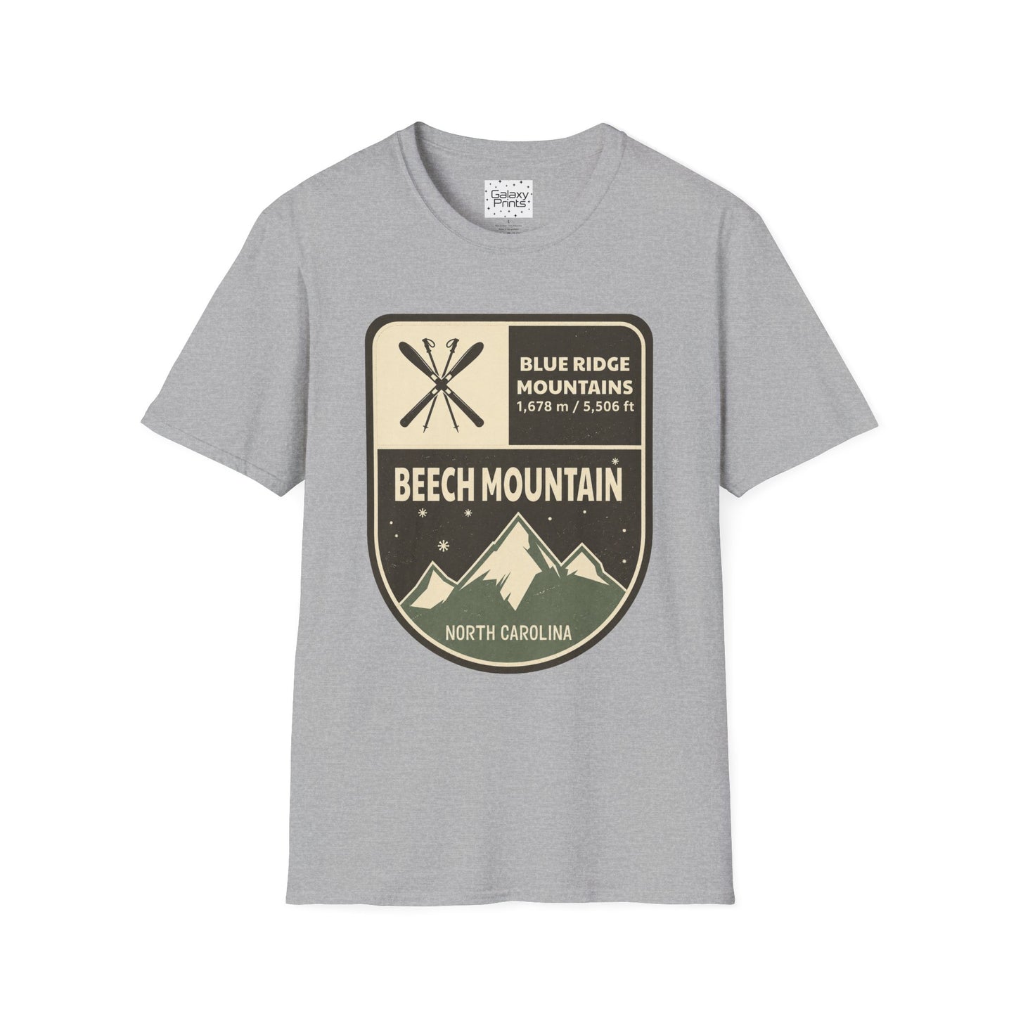 Beech Mountain Blue Ridge Mountains T‑Shirt — North Carolina Ski & Hiking Vintage