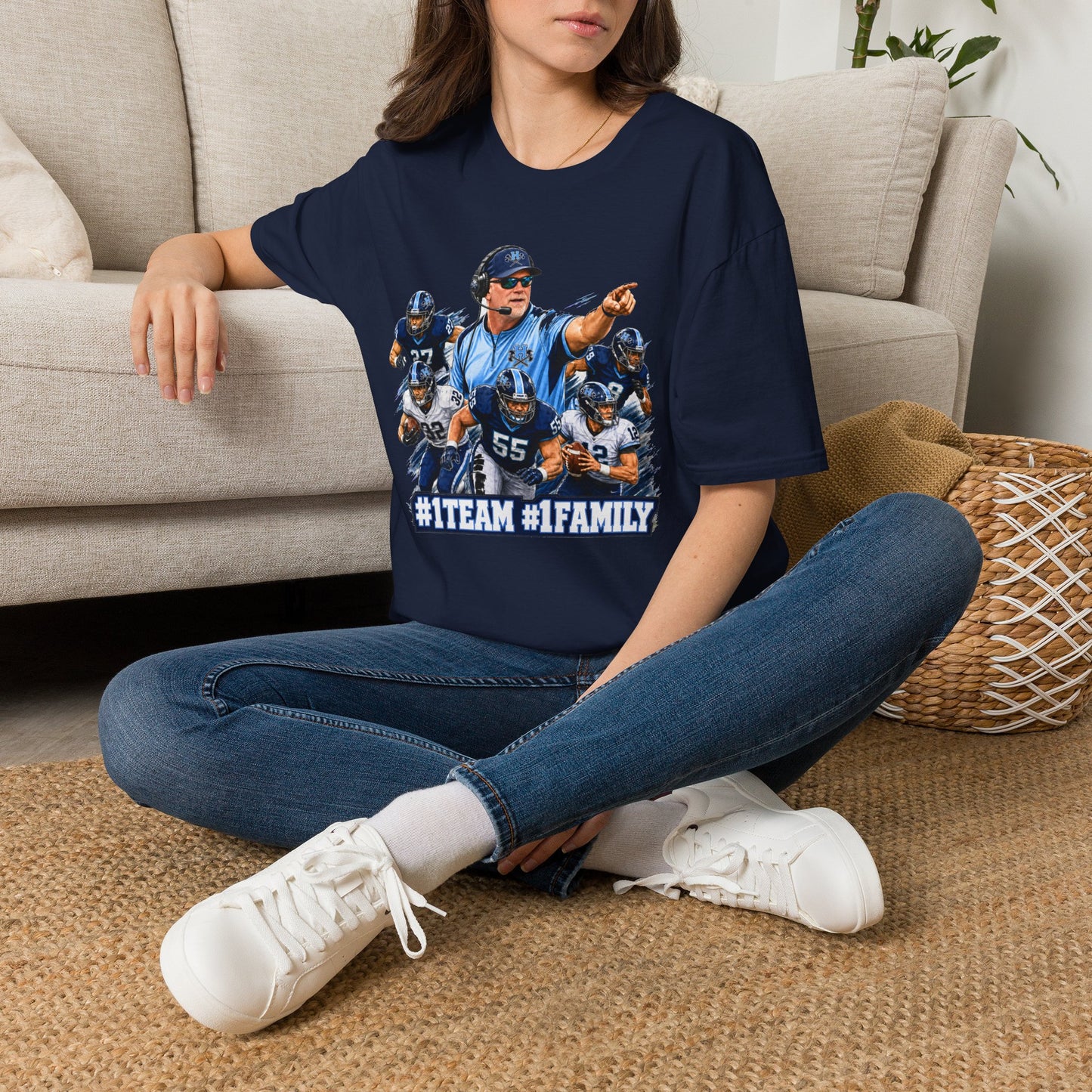 Hoggard Vikings Inspired - 1TEAM 1FAM -2  - Viking Helmet - Unisex T-Shirt 2