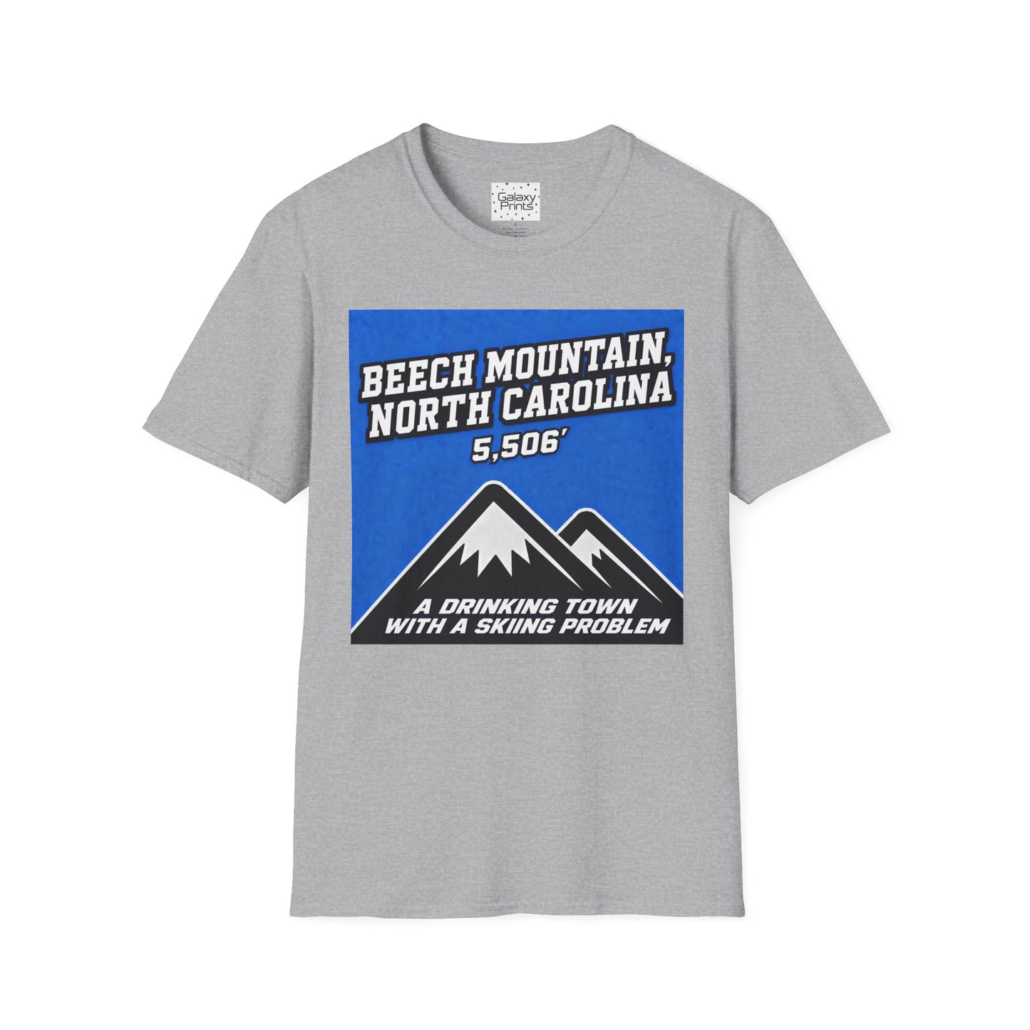 Beech Mountain North Carolina T-Shirt – 5,506' Drinking Town with Skiing Problem - Graphic Tee