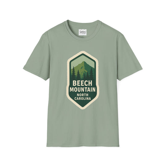 Beech Mountain NC Vintage Hiking T-Shirt — Retro Mountain Badge Graphic Tee