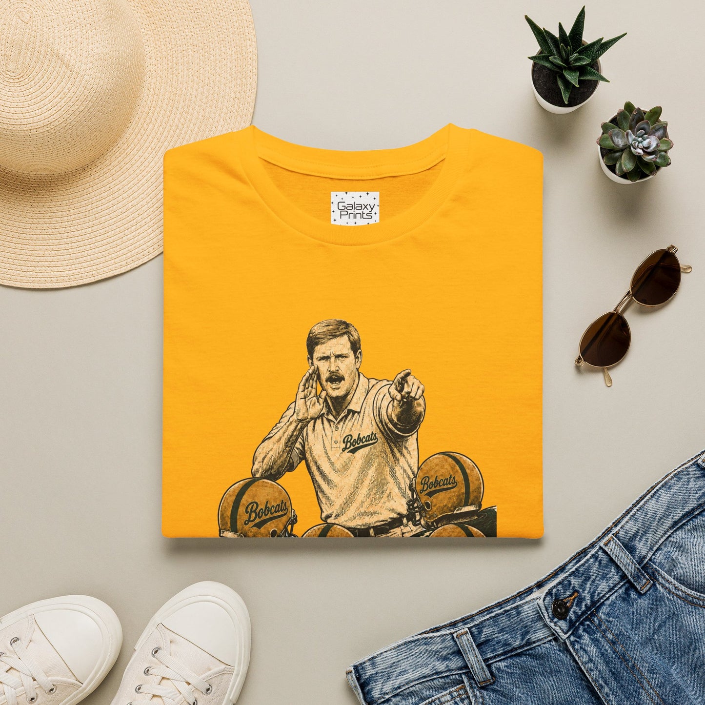 Lees-McRae College Bobcats Vintage Football T-Shirt — Coach Bryan 2  "Get some hip roll, get you some" - Forever Undefeated