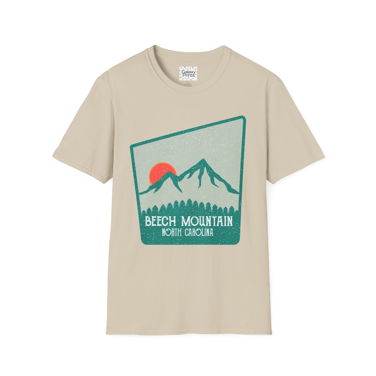 Beech Mountain NC Let it Snow T-Shirt — Retro Mountain Sunrise Snow Tee