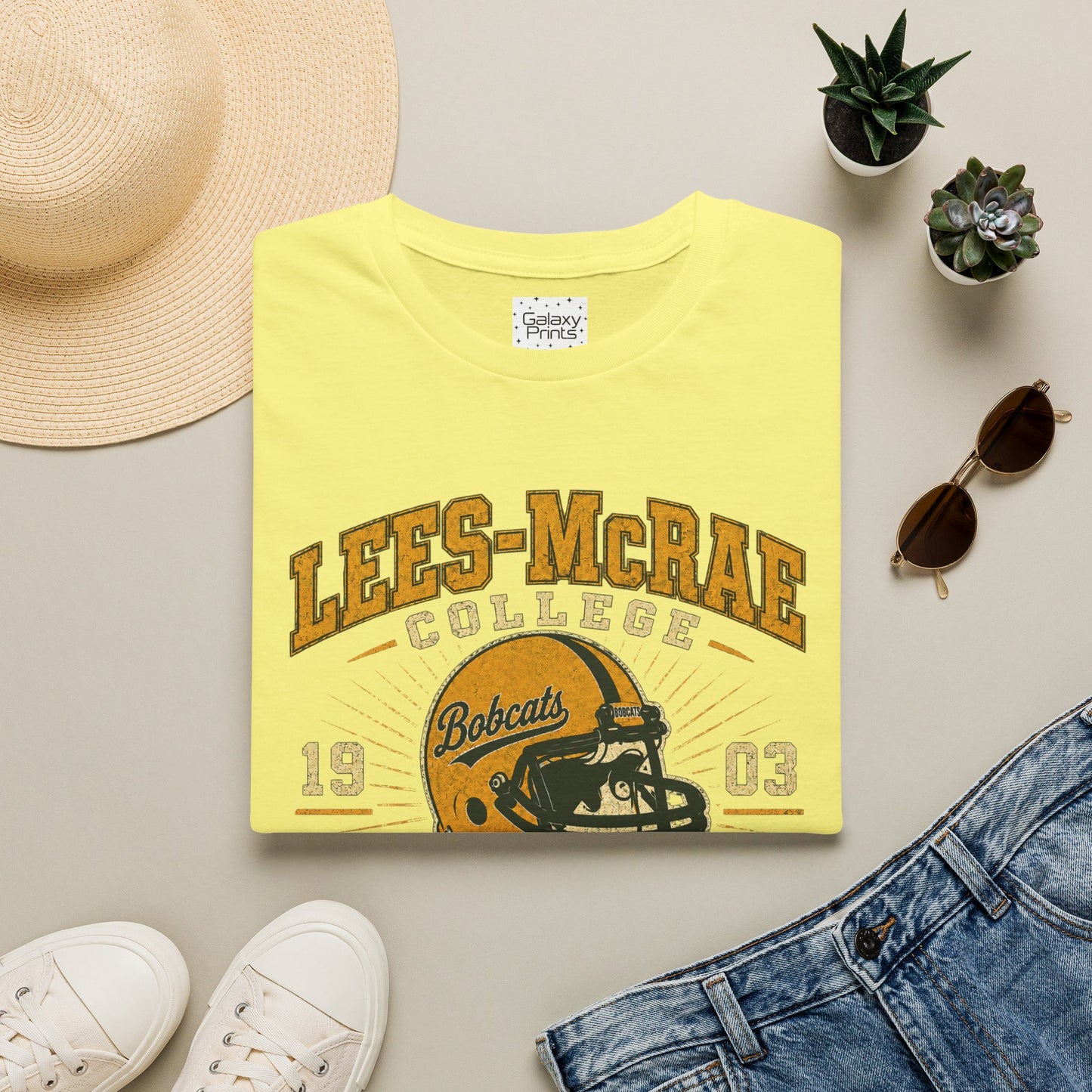 Lees-McRae College Bobcats Vintage Football T-Shirt — Got A Lot A More - The Black Hole