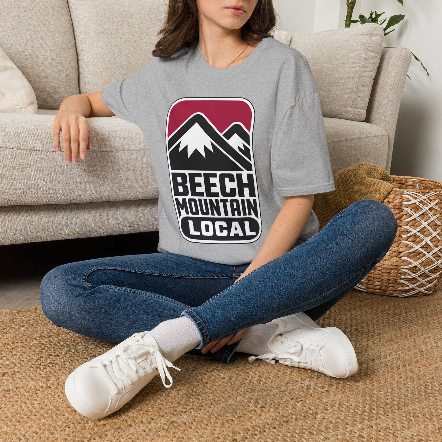 Beech Mountain Local T-Shirt - Retro Mountain Badge Graphic