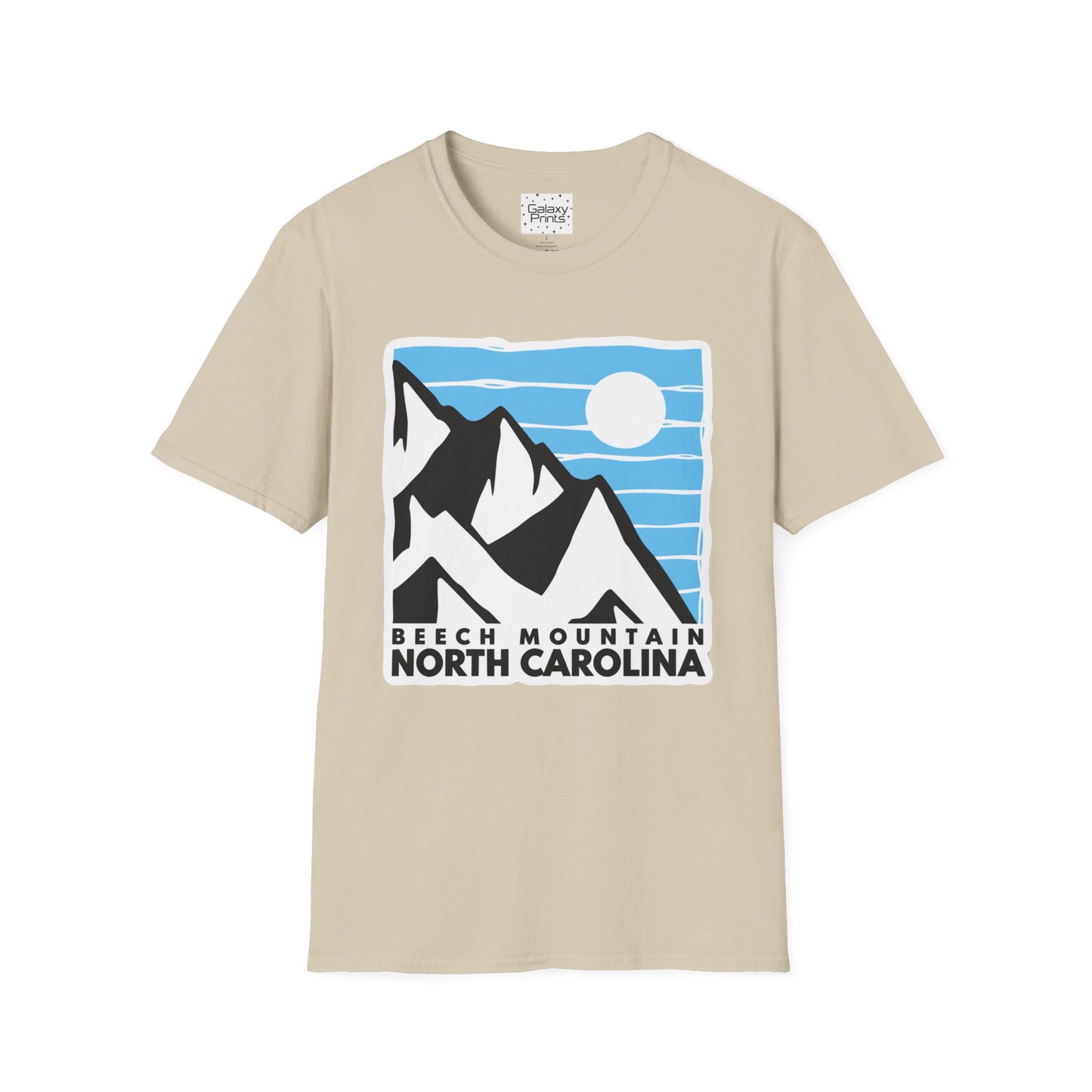 Beach Mountain North Carolina T-Shirt — Retro Mountain Range Sun Graphic Tee