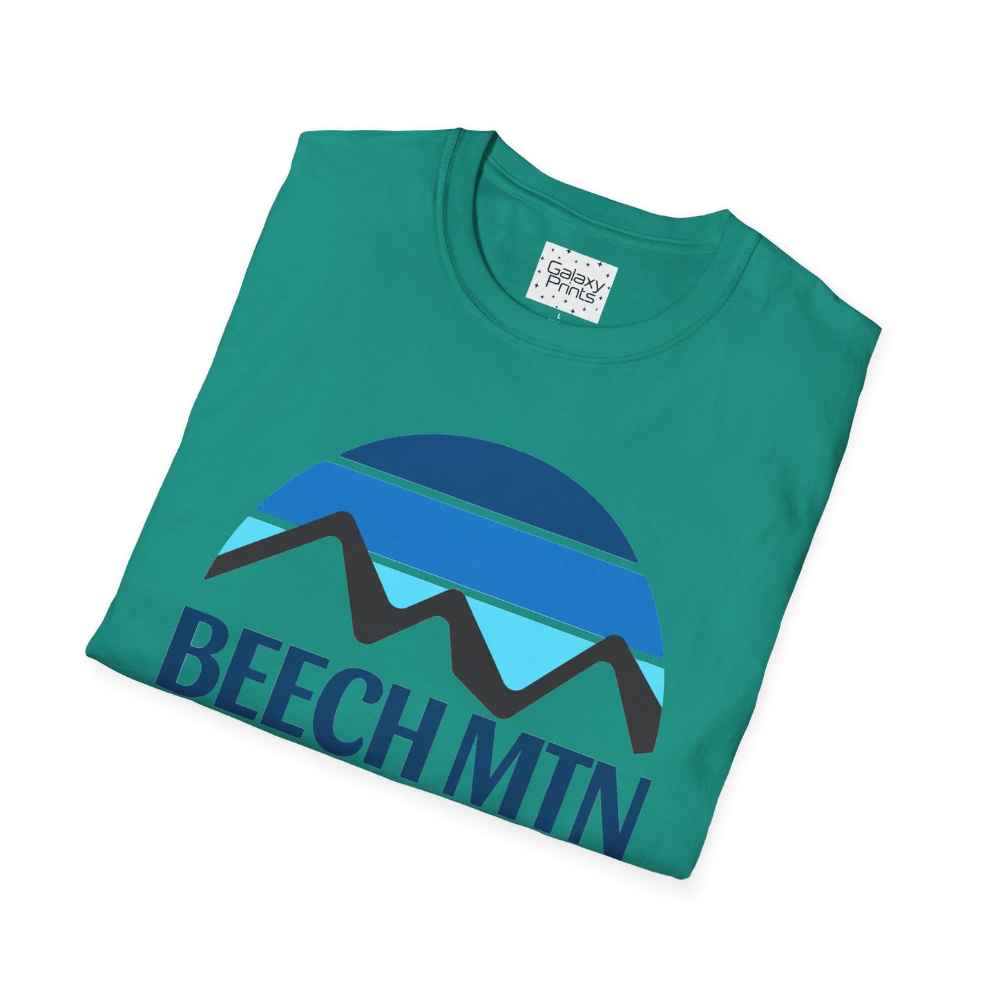Beech Mtn North Carolina Graphic T-Shirt — Retro Tri Blue Moon Mountain Tee