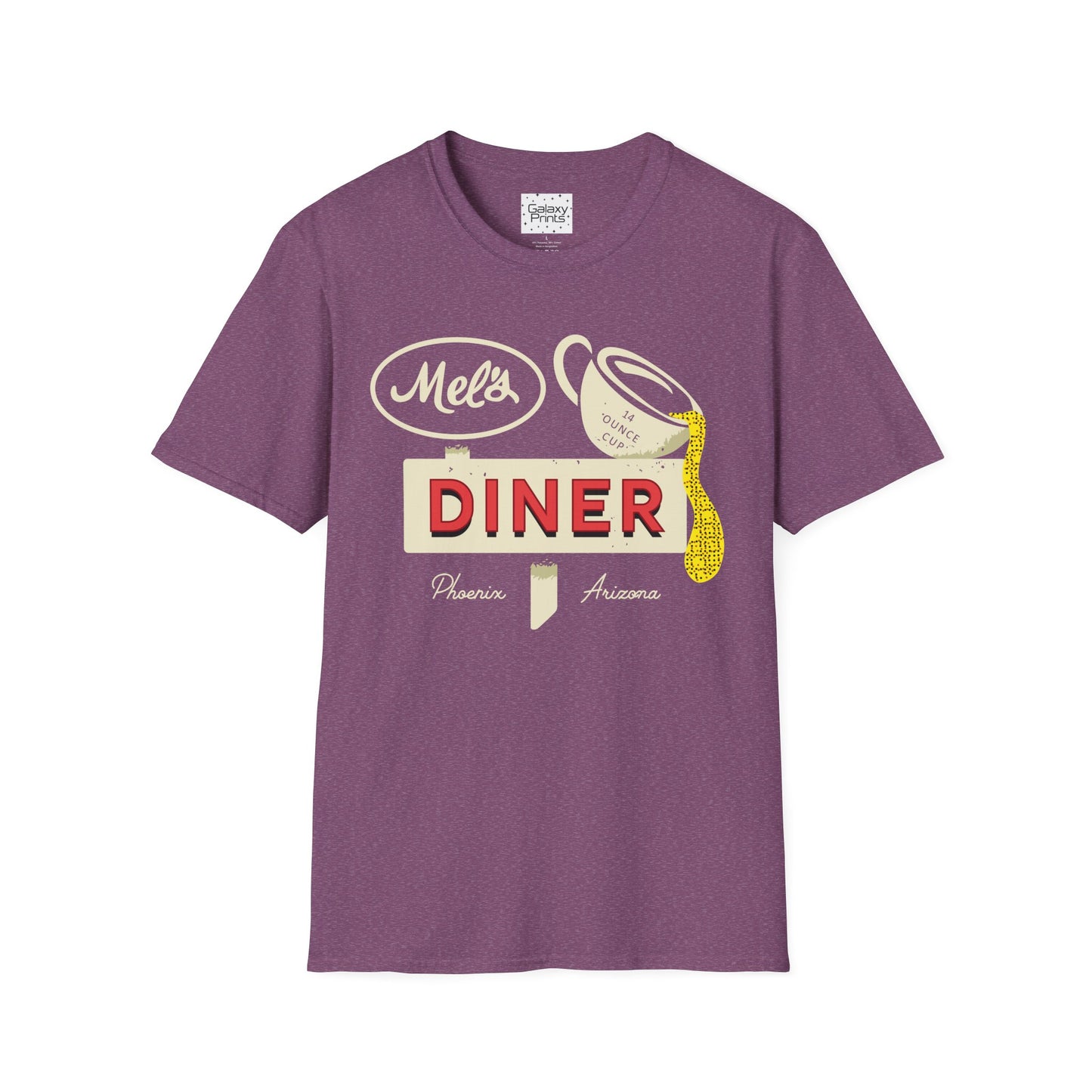 Unisex T-Shirt - POP Culture - 'Mel's Diner Phoenix, AX from the Sitcom Alice - Kiss my grits Mel'