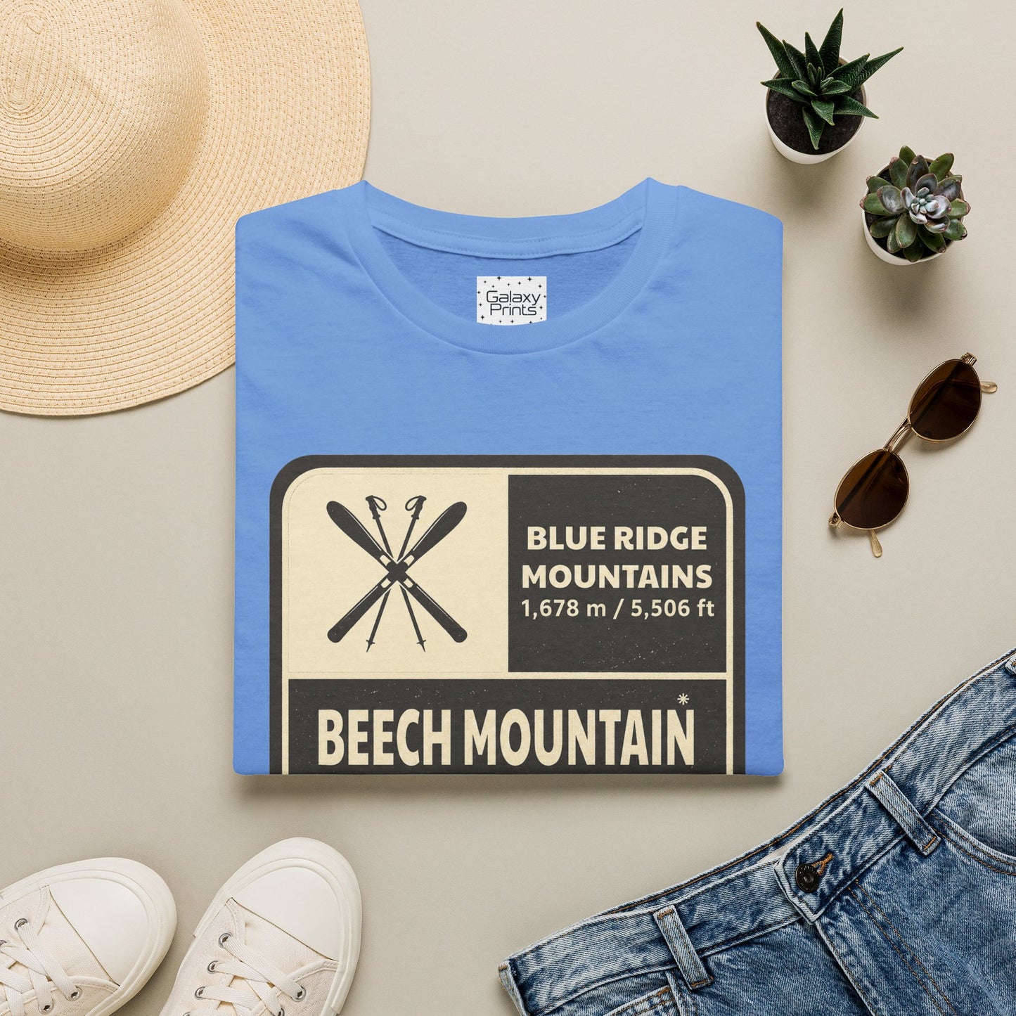 Beech Mountain Blue Ridge Mountains T‑Shirt — North Carolina Ski & Hiking Vintage