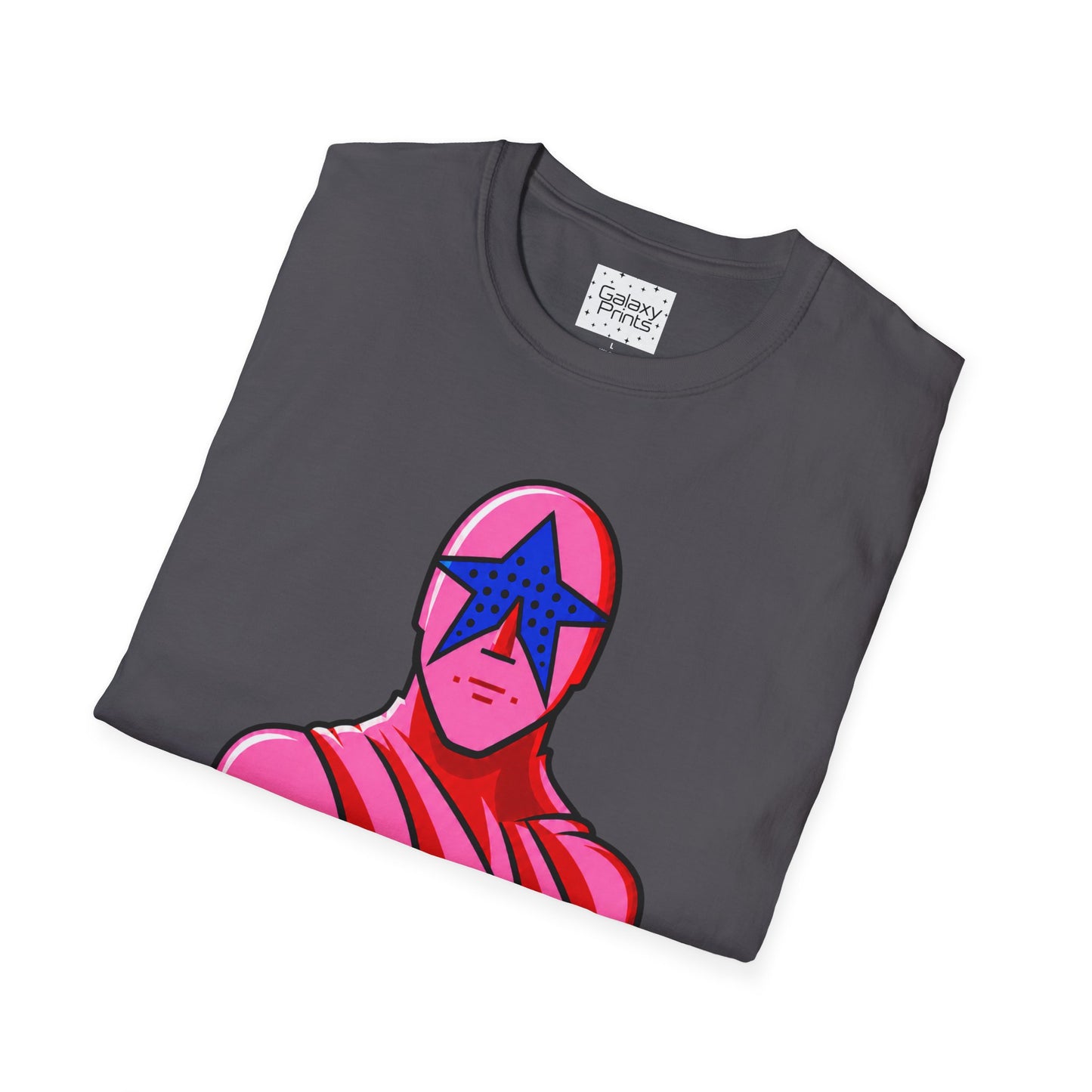 STAR MAN Nin Wrestling video game "NOW" and "THEN" T-Shirt — Retro Pop Hero Graphic Tee - Nin Wrestler STAR MAN video game - Current Culture