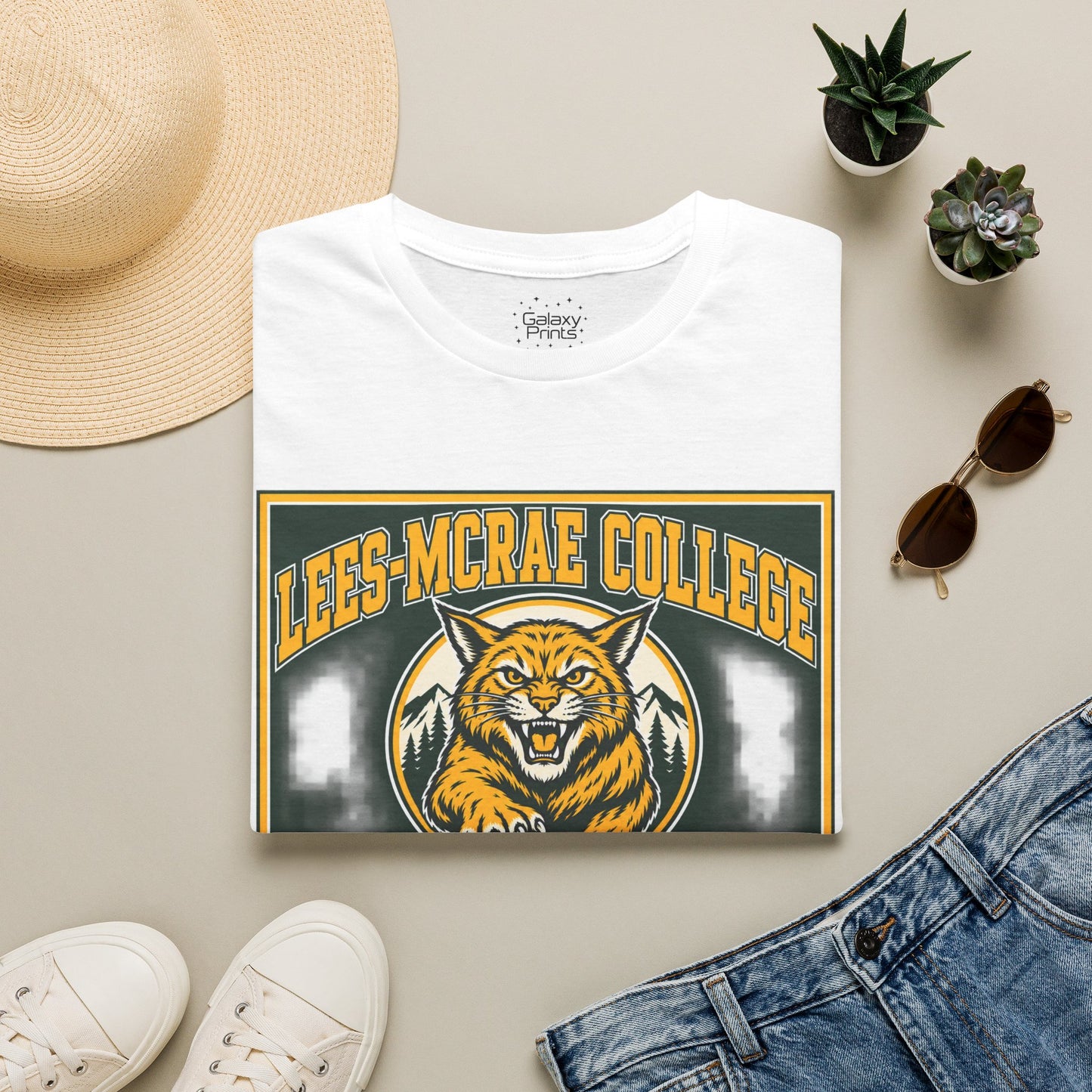 Lees-McRae College Bobcats Vintage Football T-Shirt — Retro Wily Bobcat