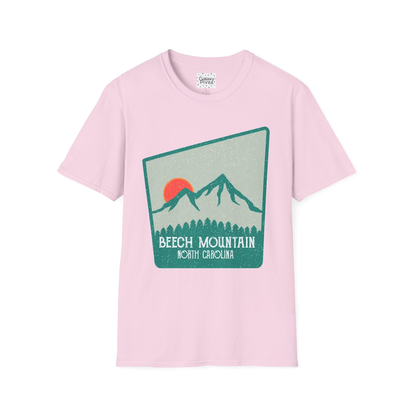 Beech Mountain NC Let it Snow T-Shirt — Retro Mountain Sunrise Snow Tee