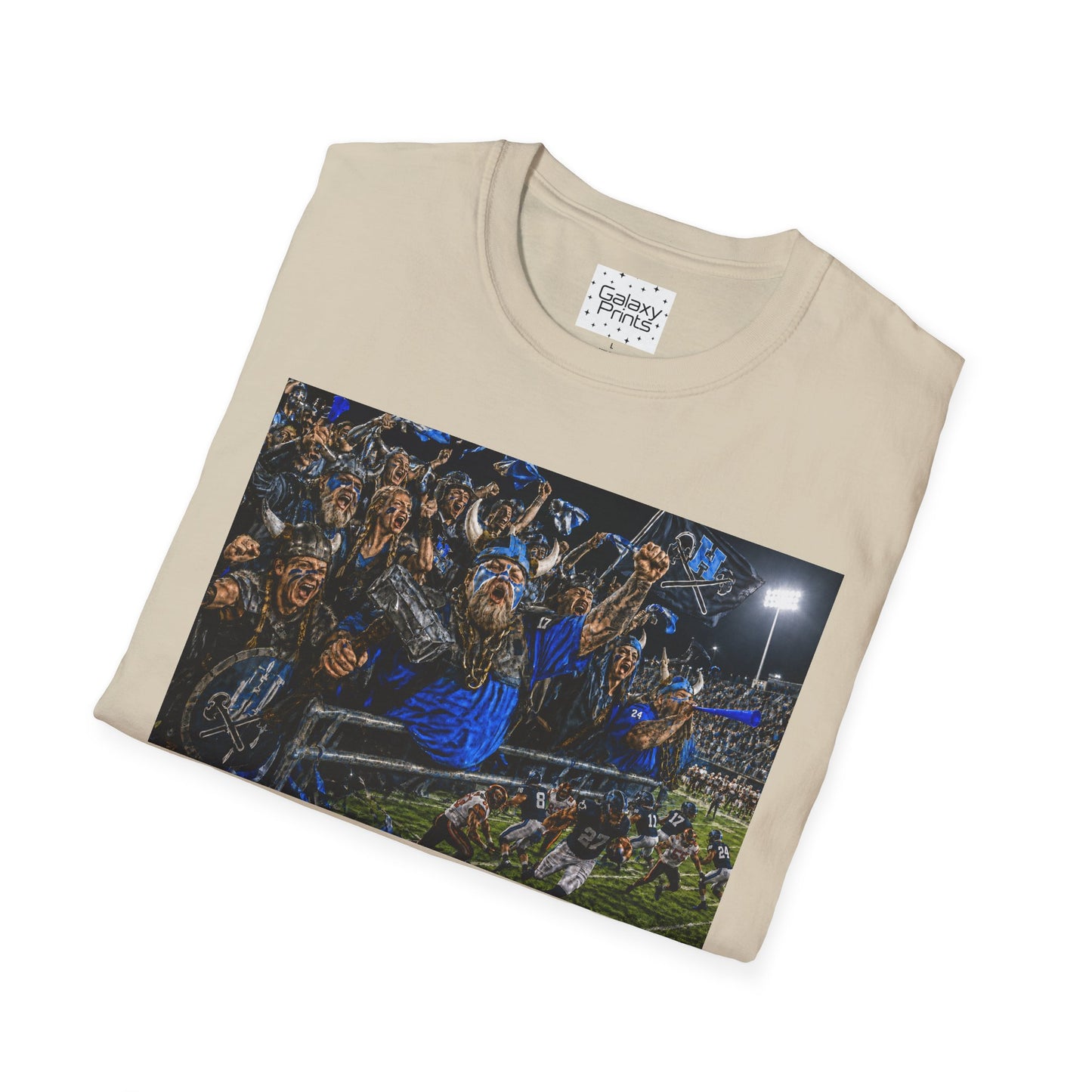 Viking Fans with #1 FAN T‑Shirt — '#1 FAN leading the fight' Graphic Tee - Viking crowd