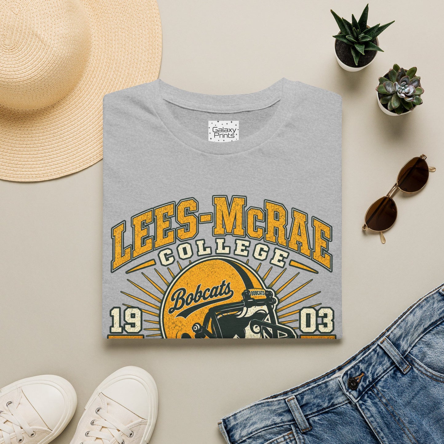 Lees-McRae College Bobcats Vintage Football T-Shirt — Retro 1903 Design
