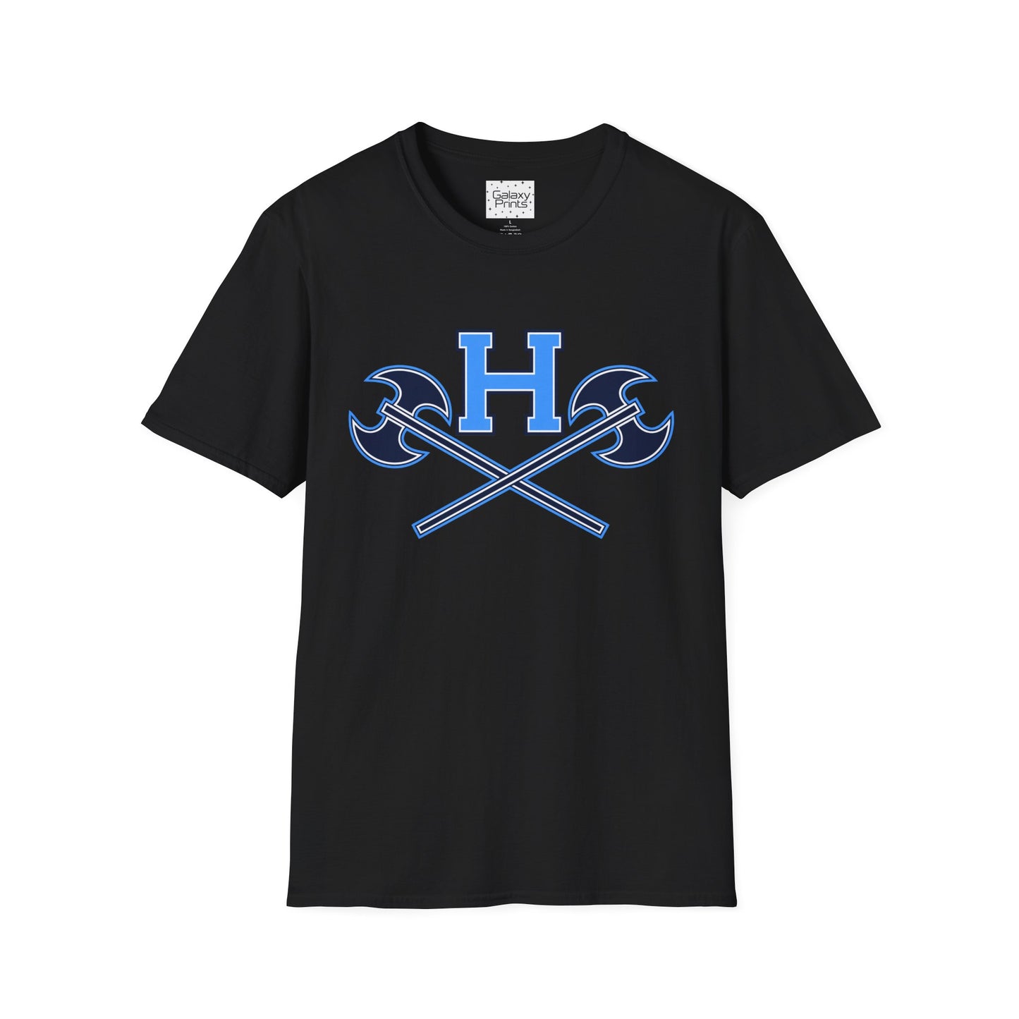 Hoggard - H w/ Axes T-Shirt – Blue 'H' with Crossed Battle Axes Graphic Spirit Tee