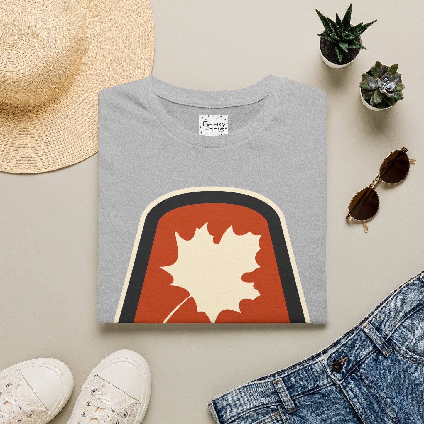 Sugar Mountain Ski Maple Leaf T-Shirt - Retro Throw Back to the 80's