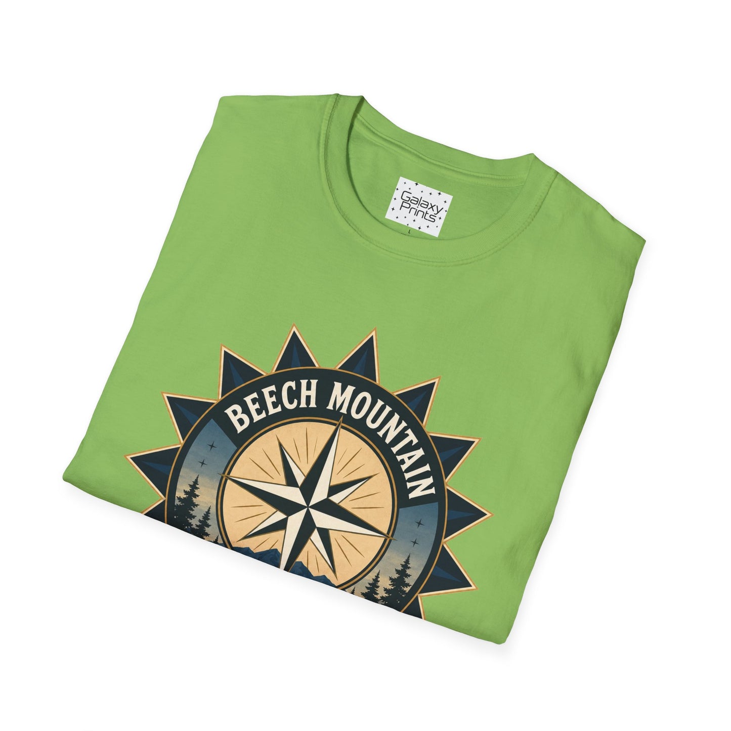 Beech Mountain Compass T-Shirt — Vintage NC 5506 ft Outdoor Tee