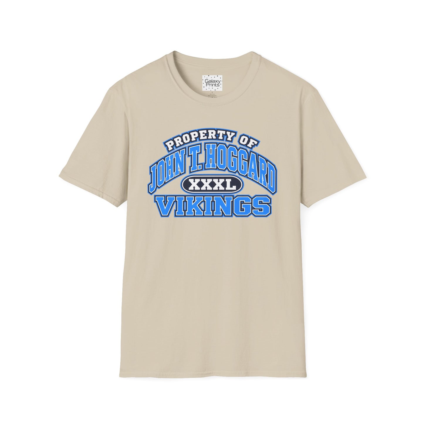 Property of JTH Vikings T‑Shirt  XXXL — Viking in Power Circle back - Hoggard School Spirit Tee