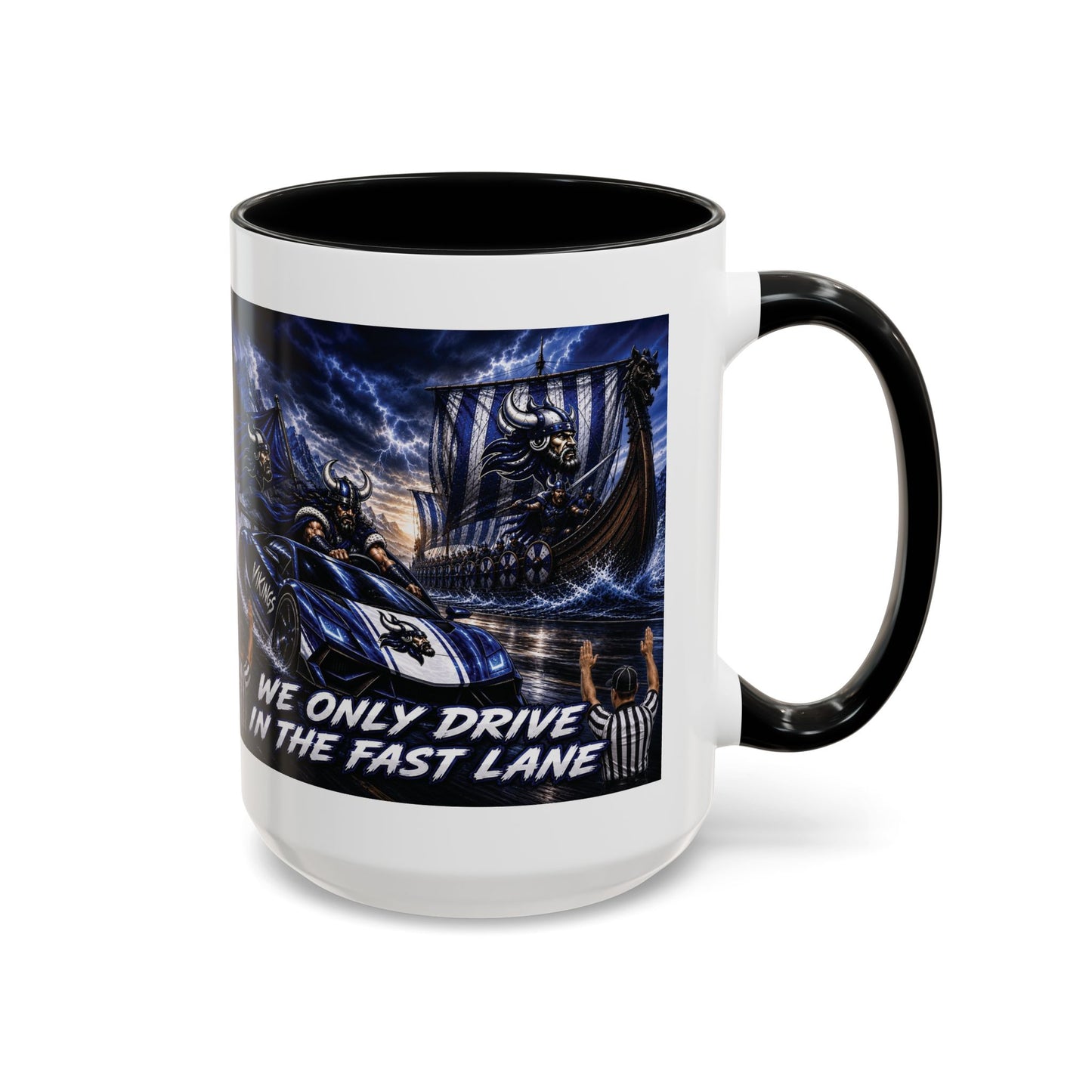 Hoggard Vikings Stylish Accent Coffee Mug  "Race to another Ship" and "Dive in the fast lane"- Perfect for Daily Brew & Gifts