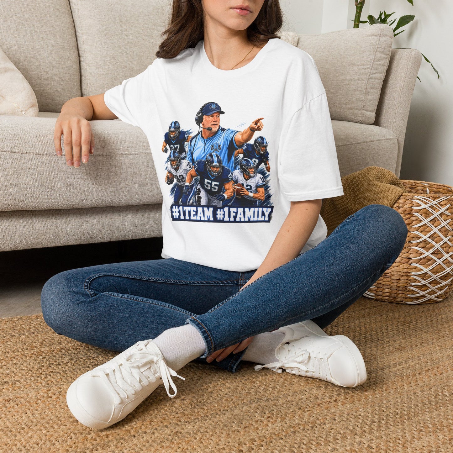 Hoggard Vikings Inspired - 1TEAM 1FAM - Viking Helmet - Unisex T-Shirt