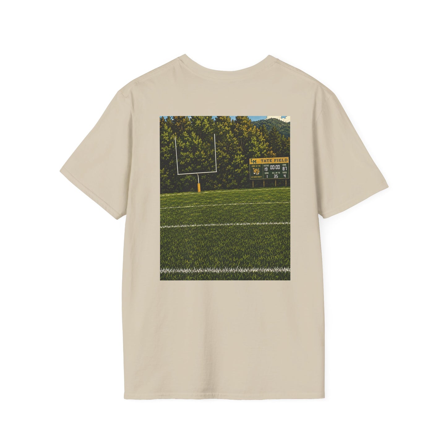 Tate Football Field Photo T-Shirt — Vintage LMC Football Graphic Tee