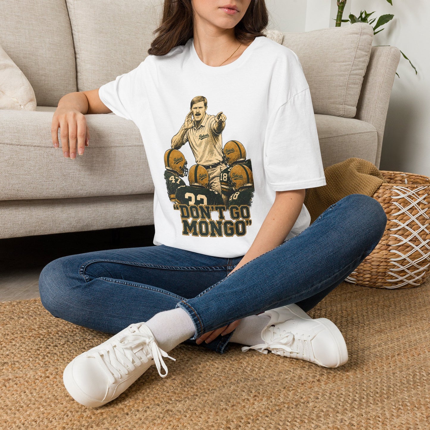 Lees-McRae College Bobcats Vintage Football T-Shirt — Coach Bryan "Don't Go MONDO" - Forever Undefeated