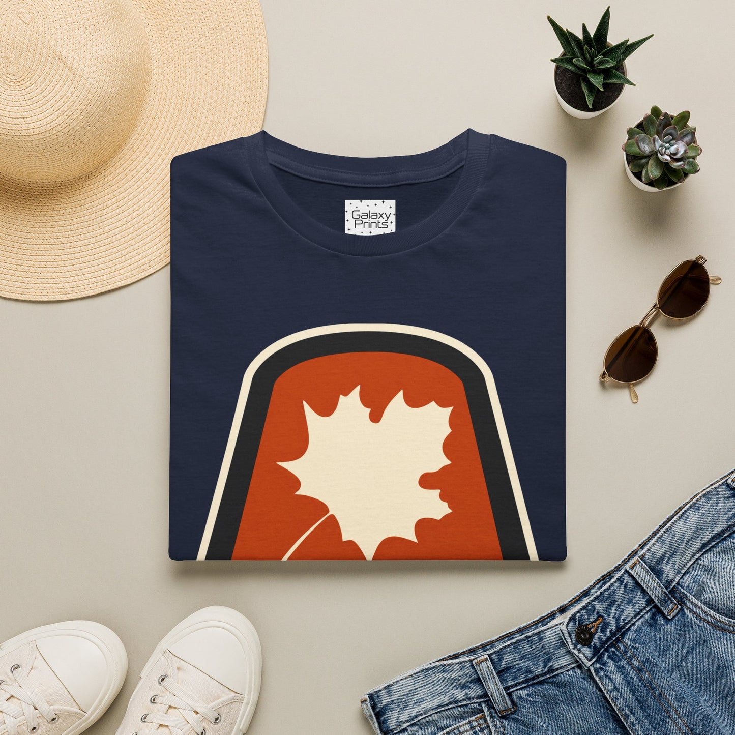 Sugar Mountain Ski Maple Leaf T-Shirt - Retro Throw Back to the 80's