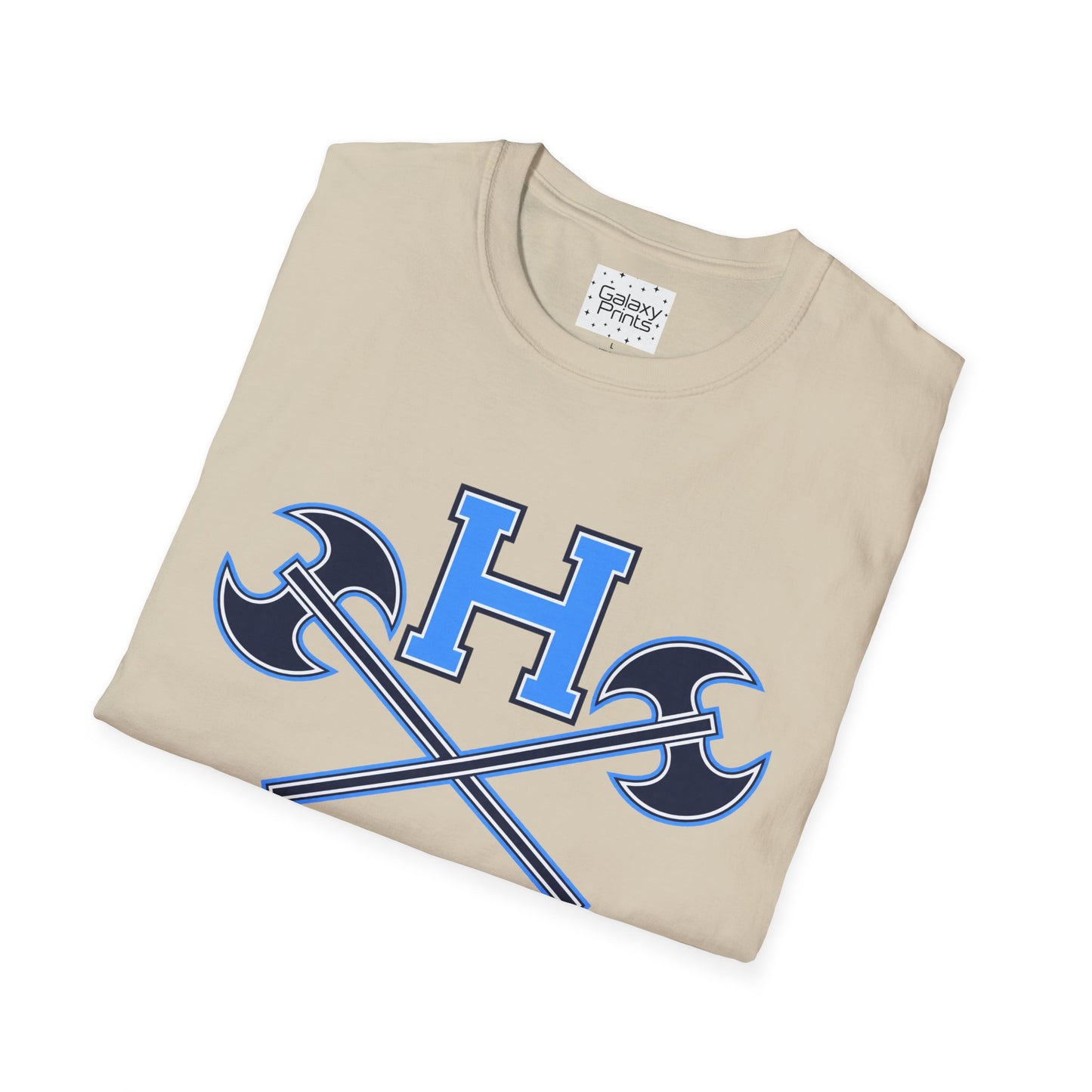 Hoggard - H w/ Axes T-Shirt – Blue 'H' with Crossed Battle Axes Graphic Spirit Tee