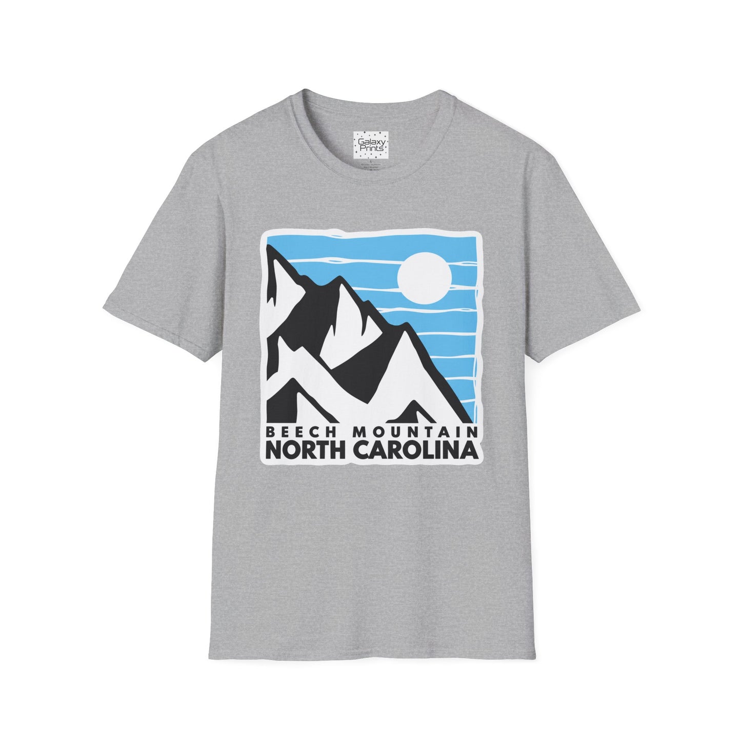 Beach Mountain North Carolina T-Shirt — Retro Mountain Range Sun Graphic Tee