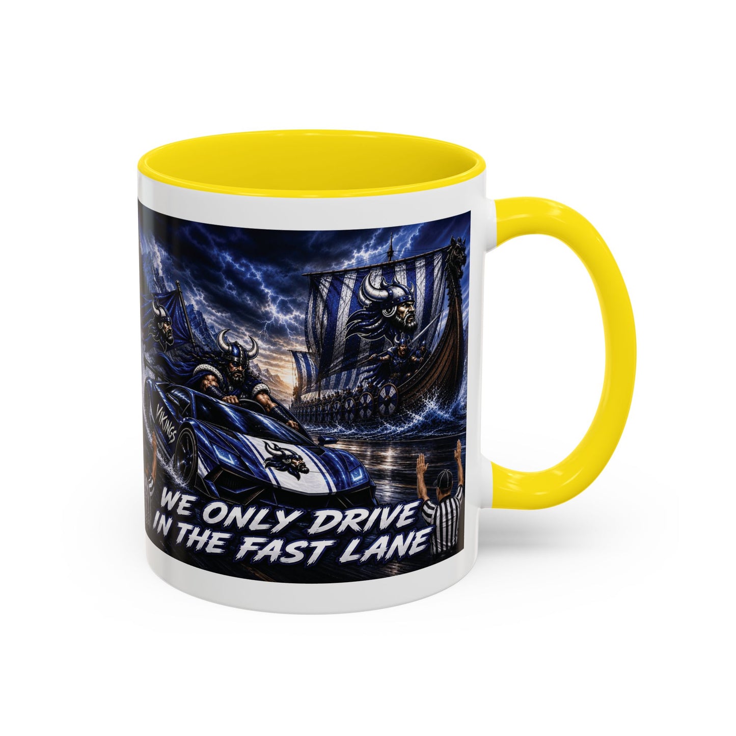 Hoggard Vikings Stylish Accent Coffee Mug  "Race to another Ship" and "Dive in the fast lane"- Perfect for Daily Brew & Gifts
