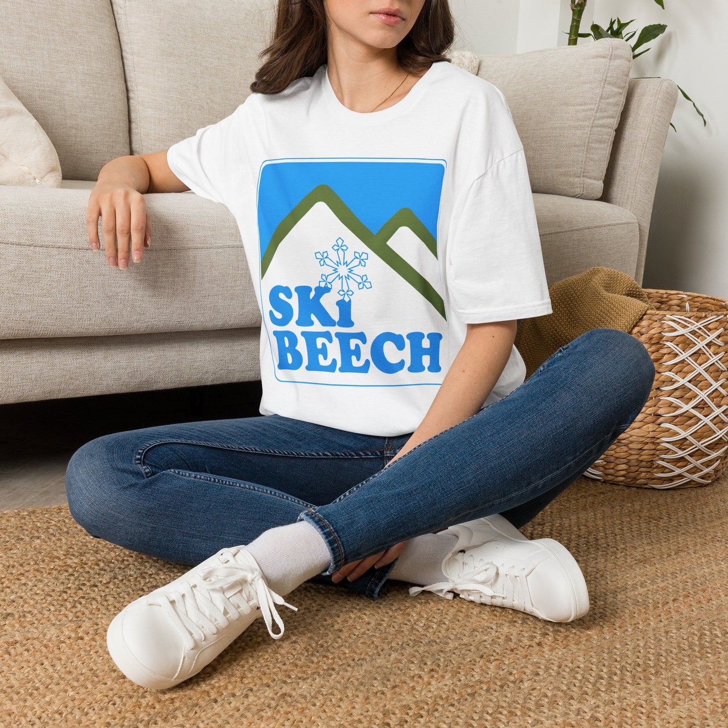 Retro Ski Beech T‑Shirt — Vintage Beech Mountain Snowflake Ski Tee