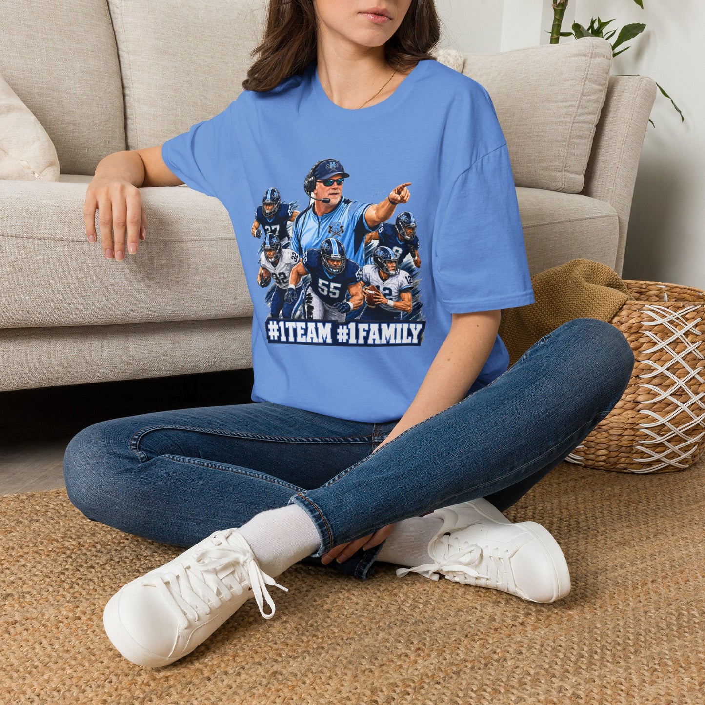 Hoggard Vikings Inspired - 1TEAM 1FAM -2  - Viking Helmet - Unisex T-Shirt 2