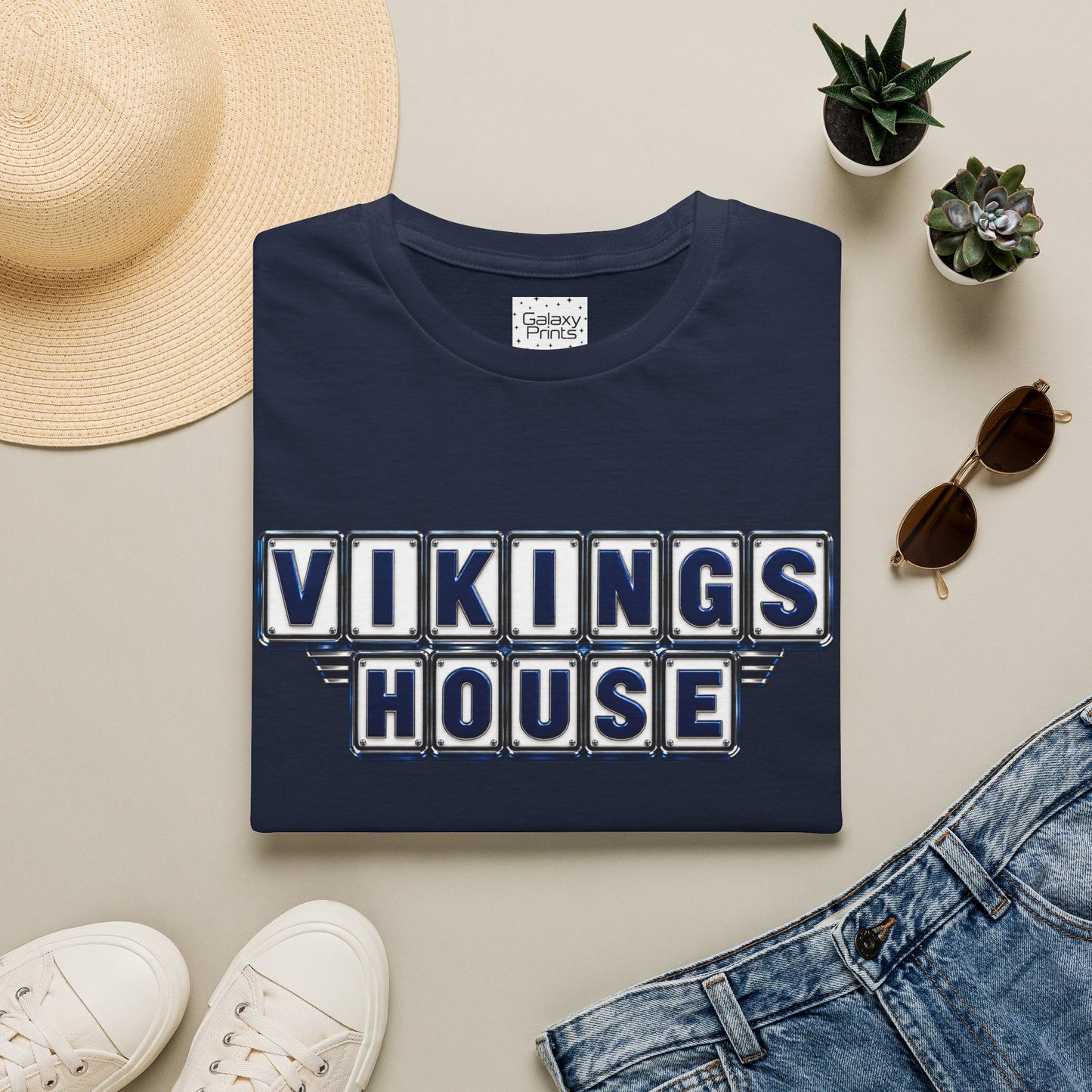 Vikings House - Getting Served — Hoggard School Spirit Tee - Scattered Smothered Covered