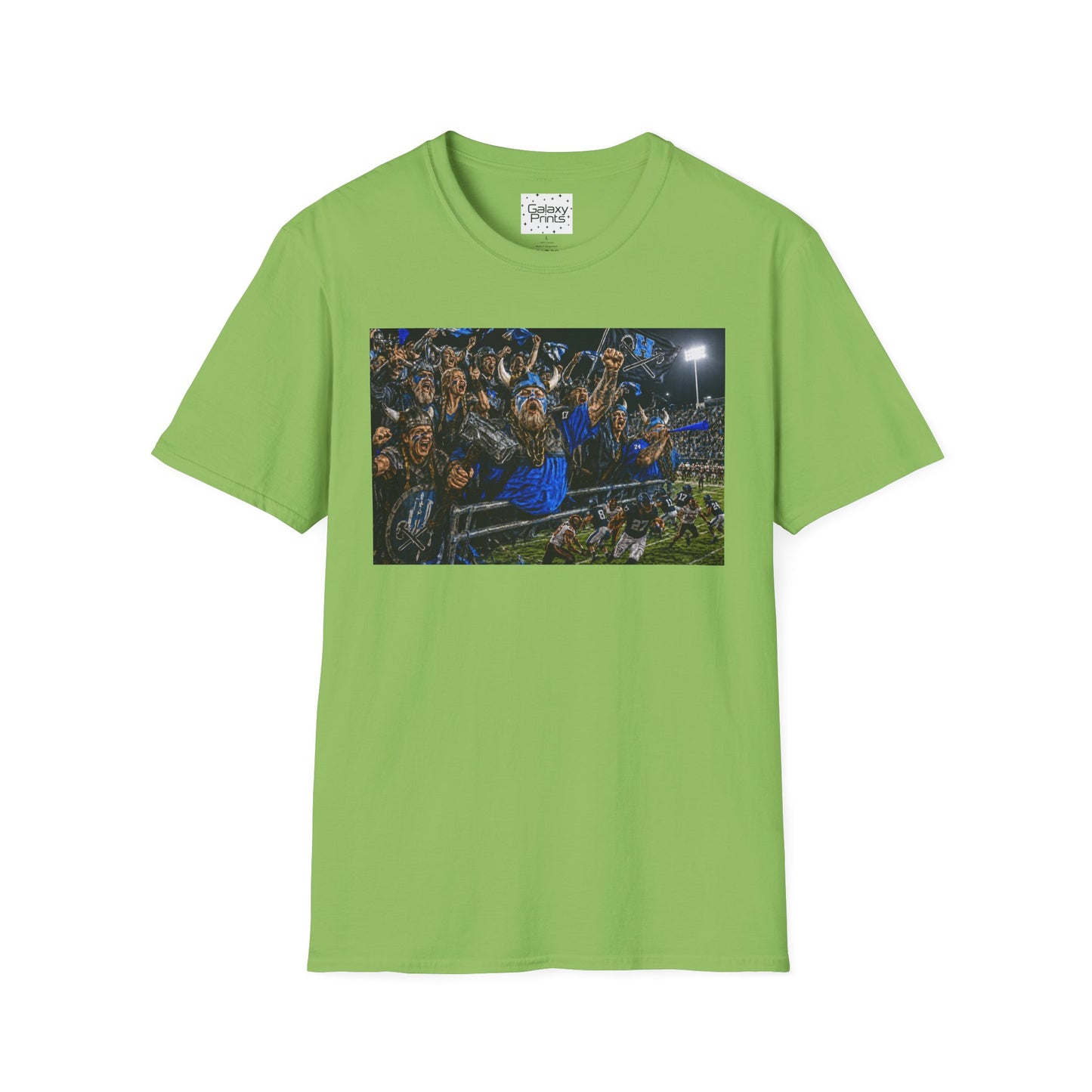 Viking Fans with #1 FAN T‑Shirt — '#1 FAN leading the fight' Graphic Tee - Viking crowd