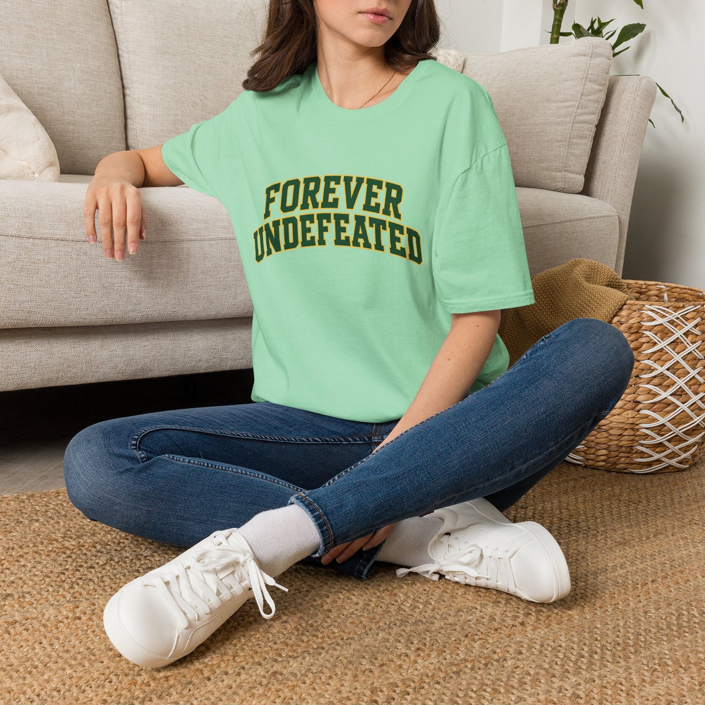 Lees-McRae College Bobcats Vintage Football T-Shirt — Forever Undefeated - Wooden Nickel / Chip