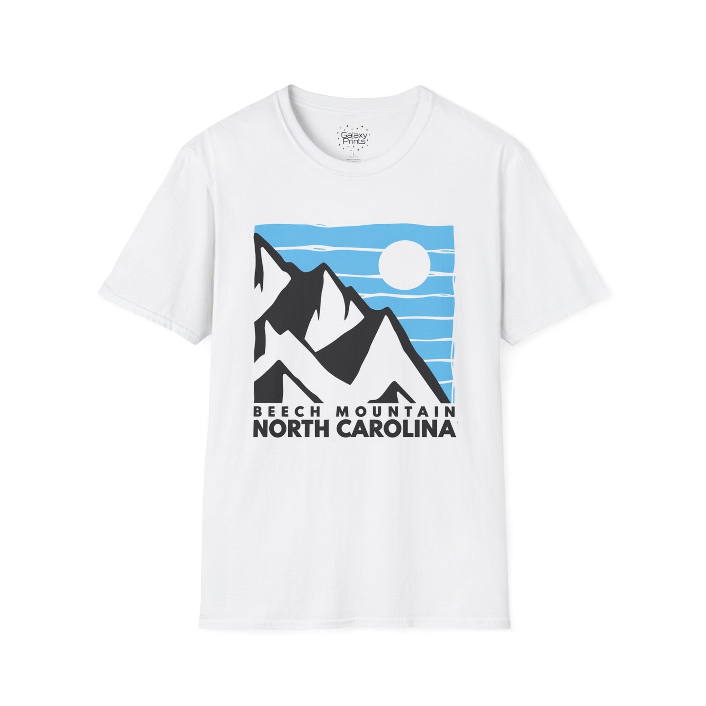 Beach Mountain North Carolina T-Shirt — Retro Mountain Range Sun Graphic Tee