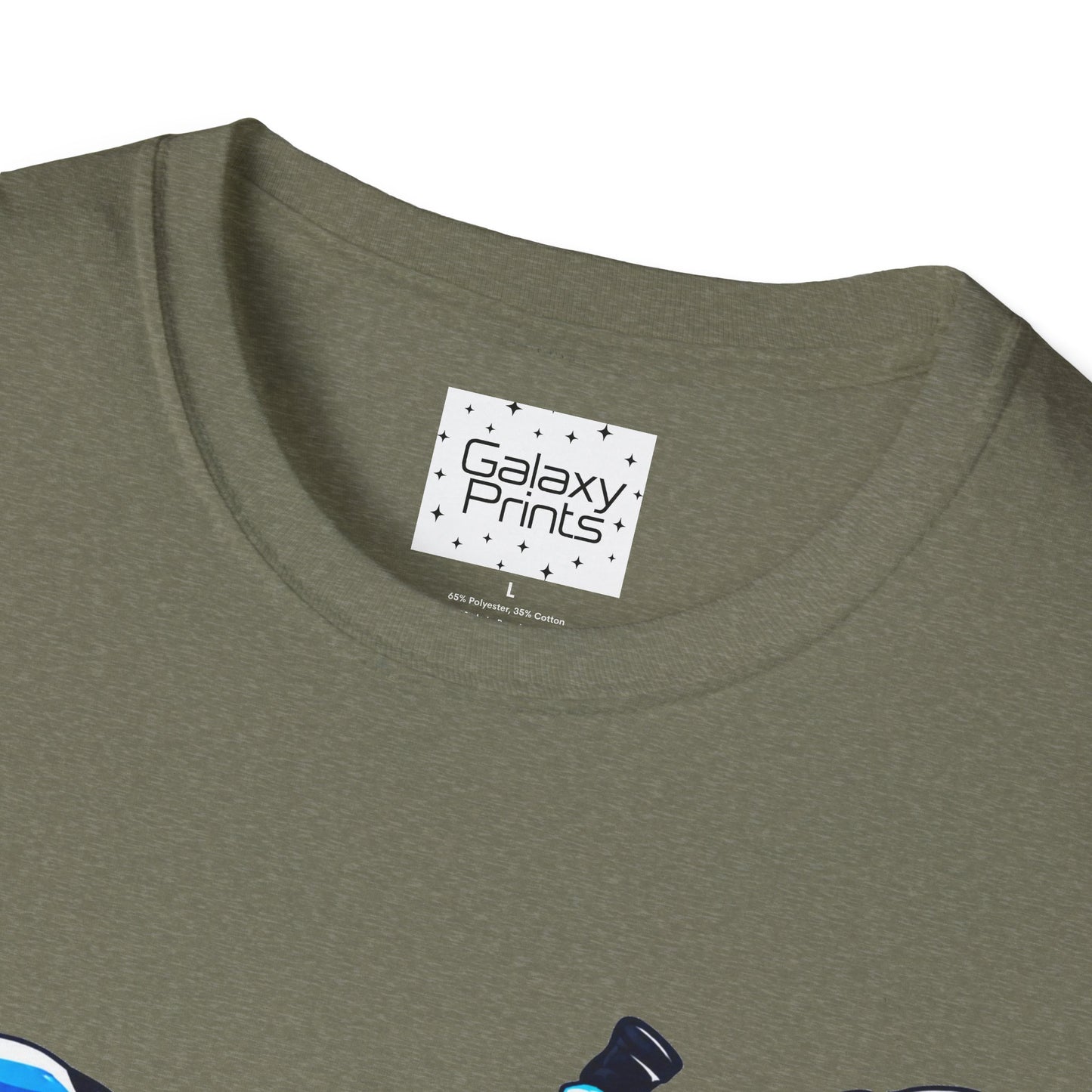 Skydiver Graphic T-Shirt — Blue Freefall Parachute Design